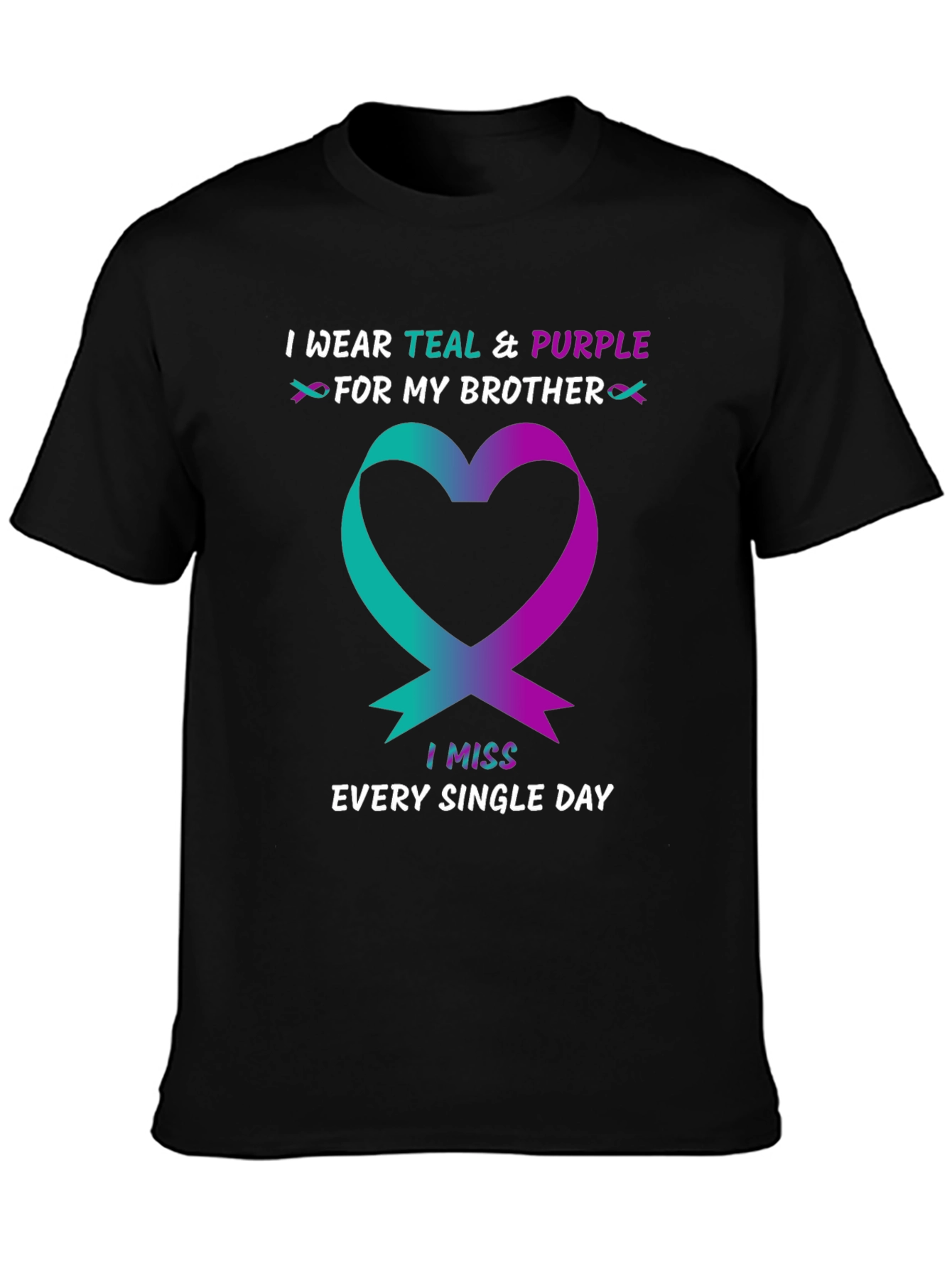 Teal & Purple Brother Remembrance T-Shirt