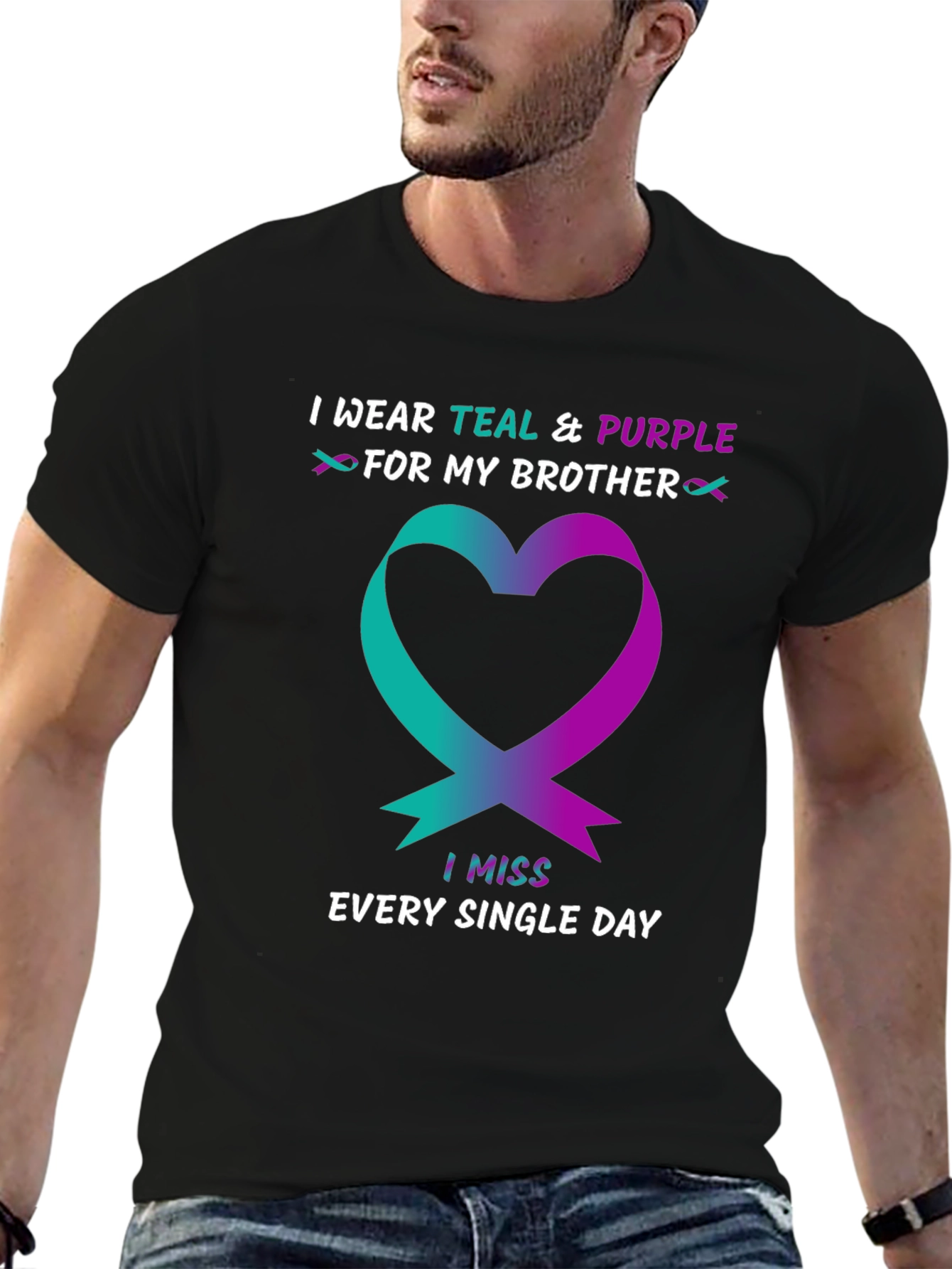 Teal & Purple Brother Remembrance T-Shirt