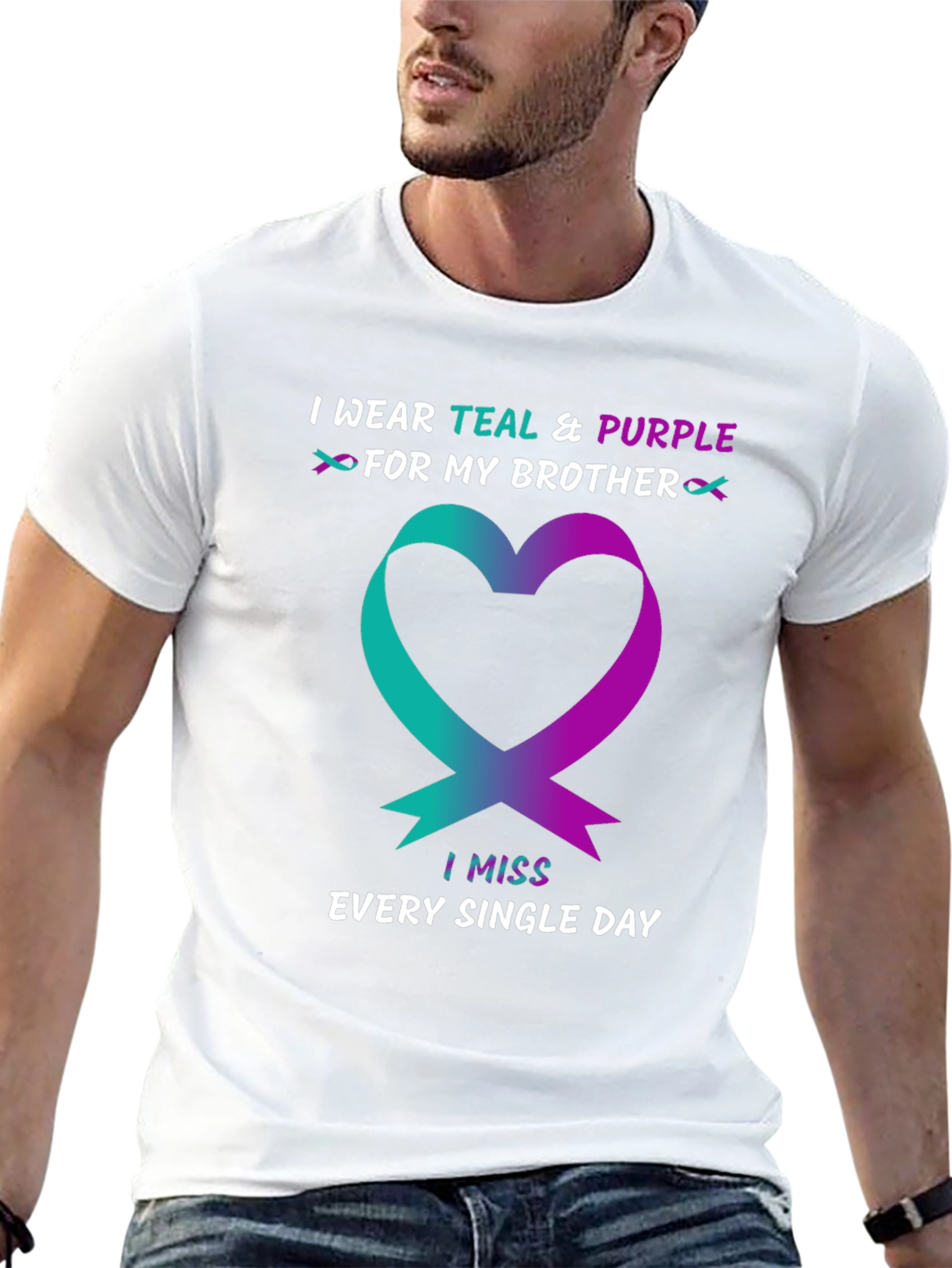 Teal & Purple Brother Remembrance T-Shirt