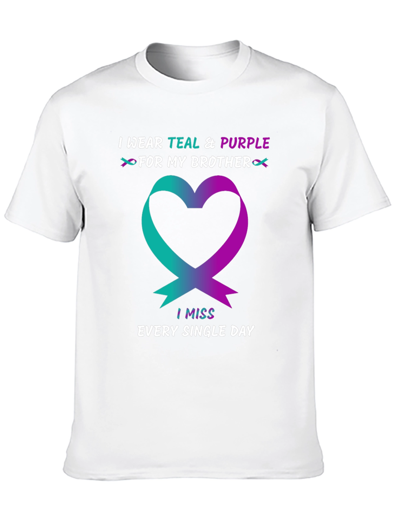Teal & Purple Brother Remembrance T-Shirt