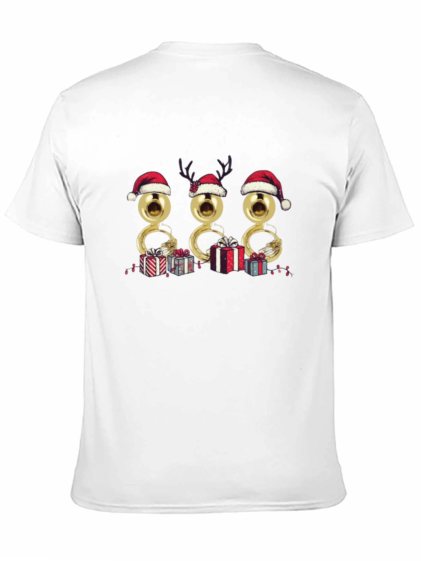 Christmas Tuba Santa Hat T-Shirt