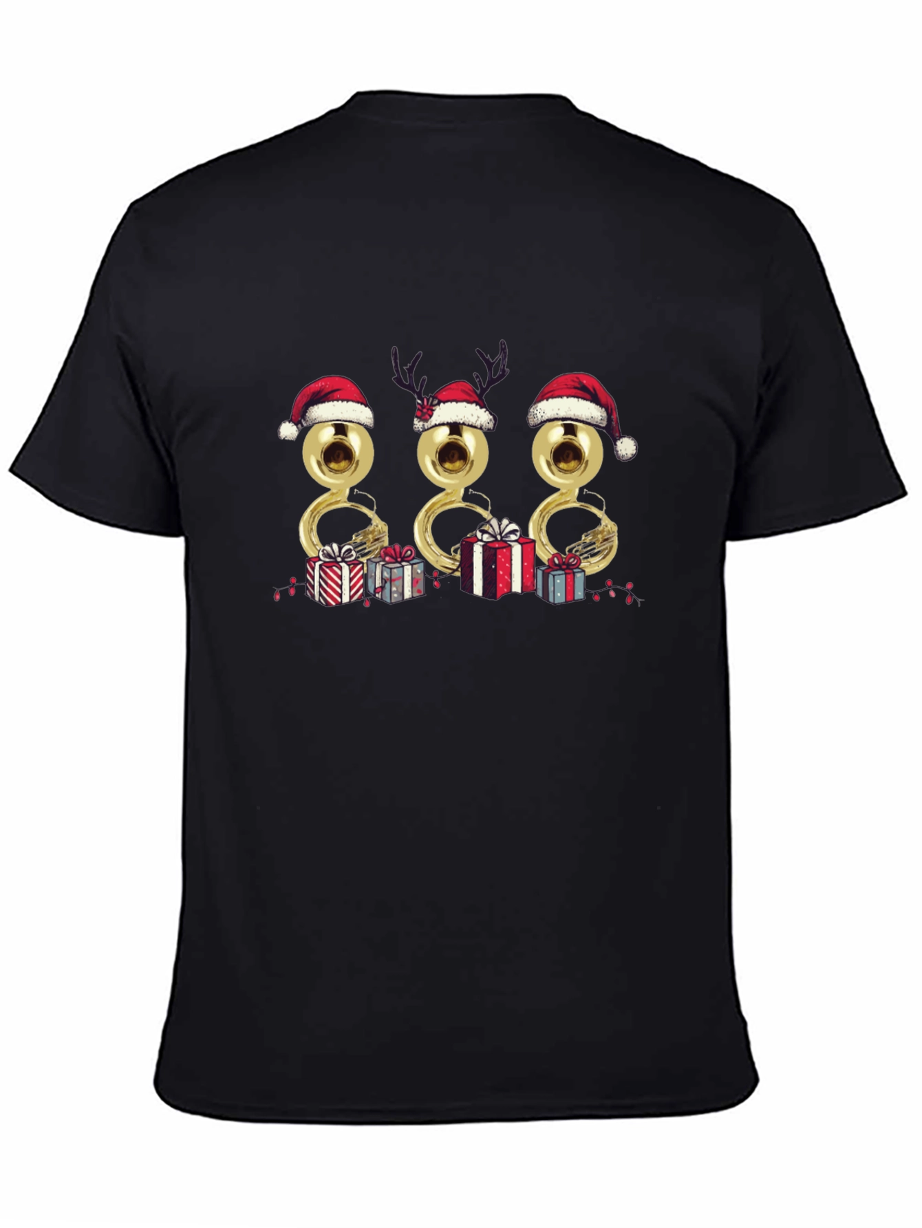Christmas Tuba Santa Hat T-Shirt