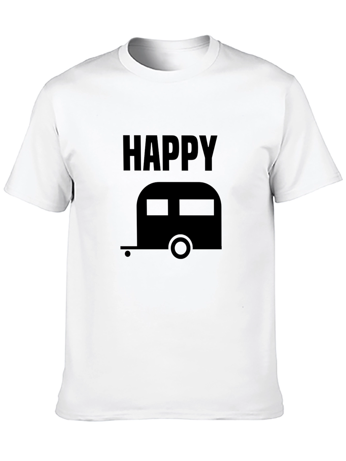 Happy Camper Graphic Tee - Black Unisex Shirt