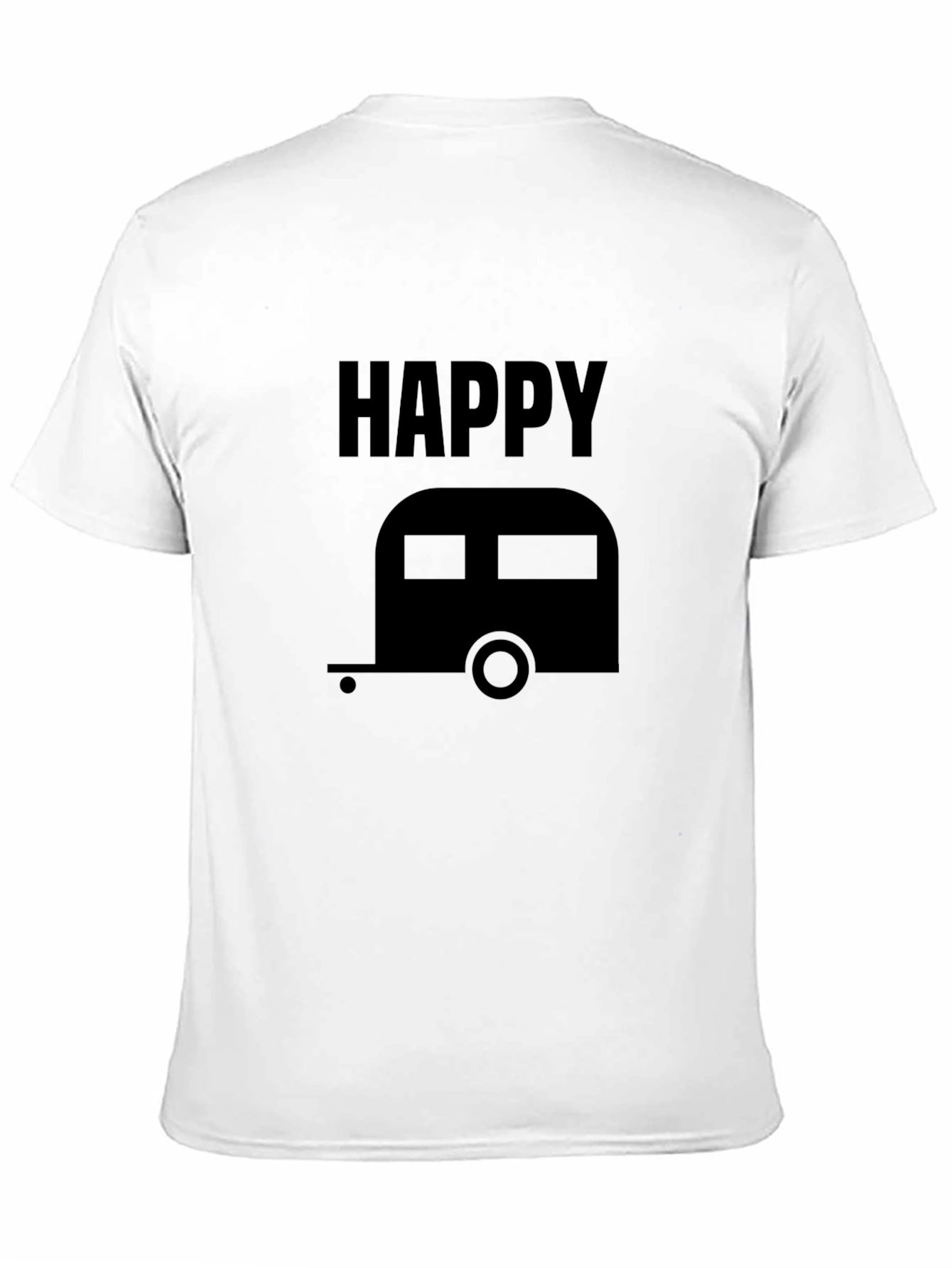 Happy Camper Graphic Tee - Black Unisex Shirt