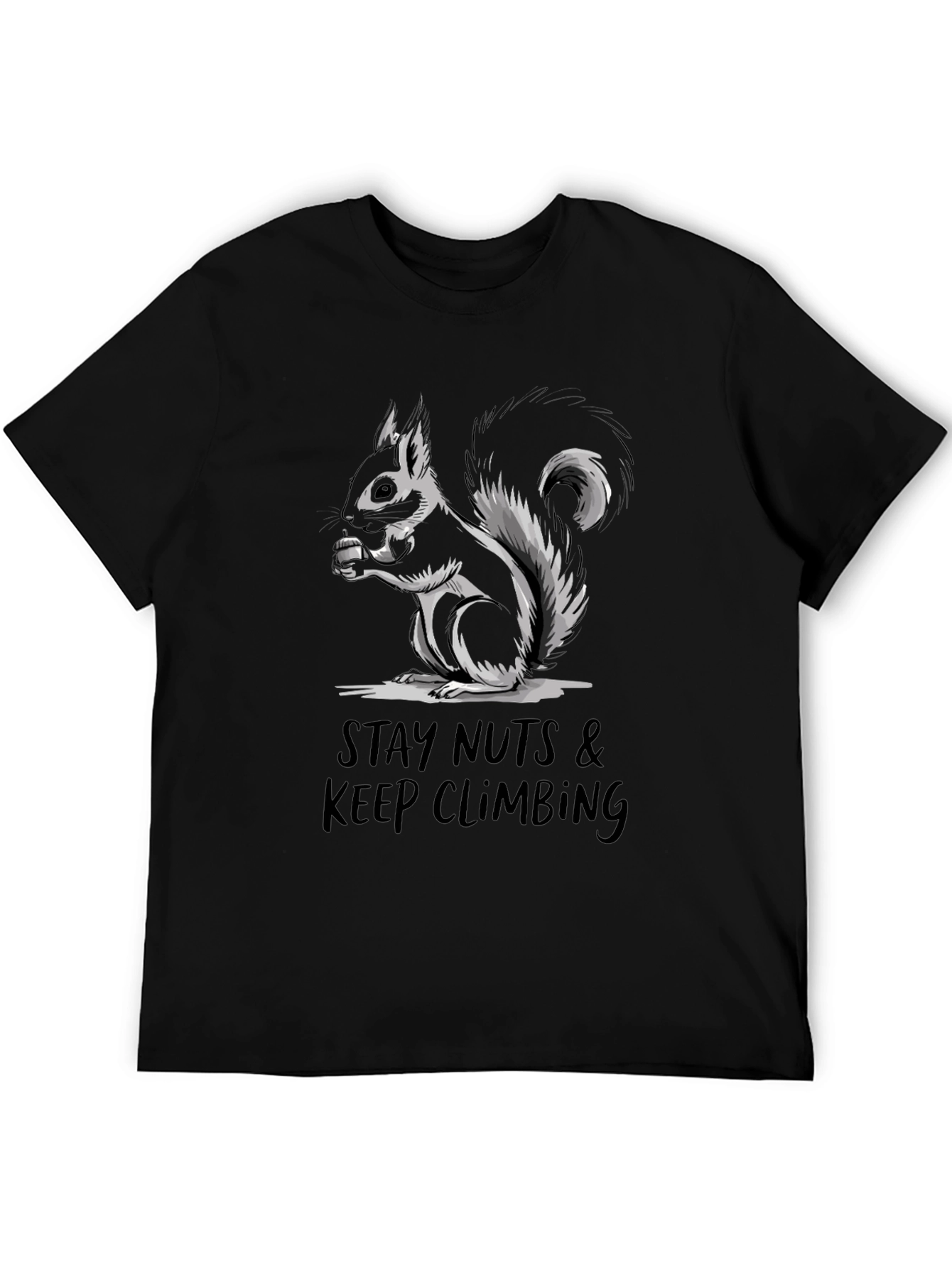 Stay Nuts Climbing T-Shirt: Squirrel Graphic Tee
