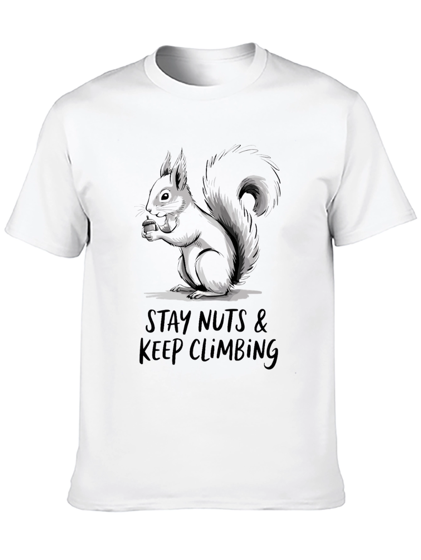 Stay Nuts Climbing T-Shirt: Squirrel Graphic Tee