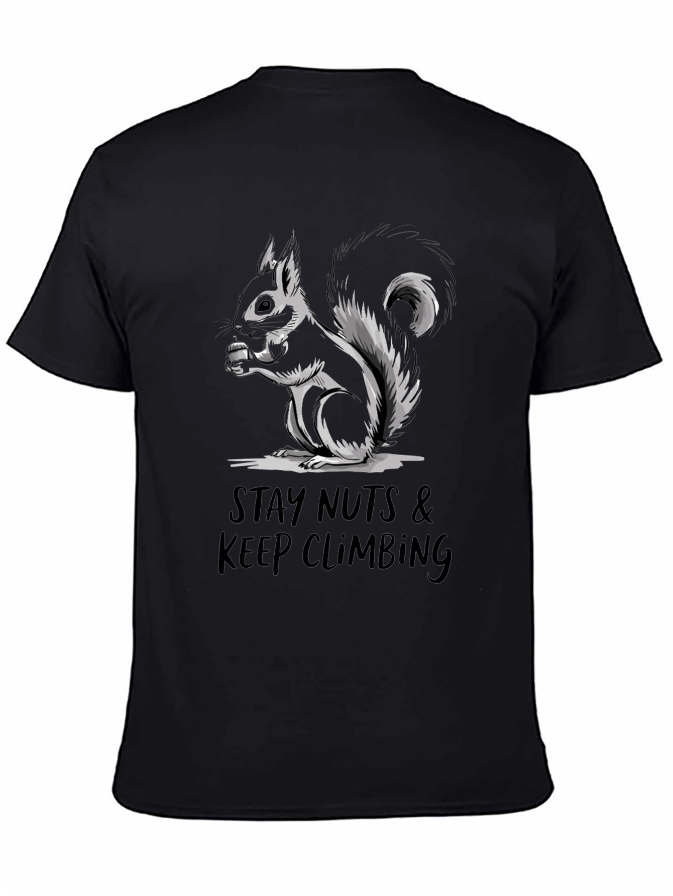Stay Nuts Climbing T-Shirt: Squirrel Graphic Tee