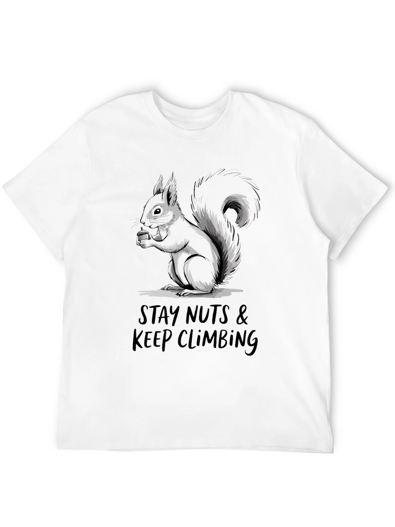 Stay Nuts Climbing T-Shirt: Squirrel Graphic Tee