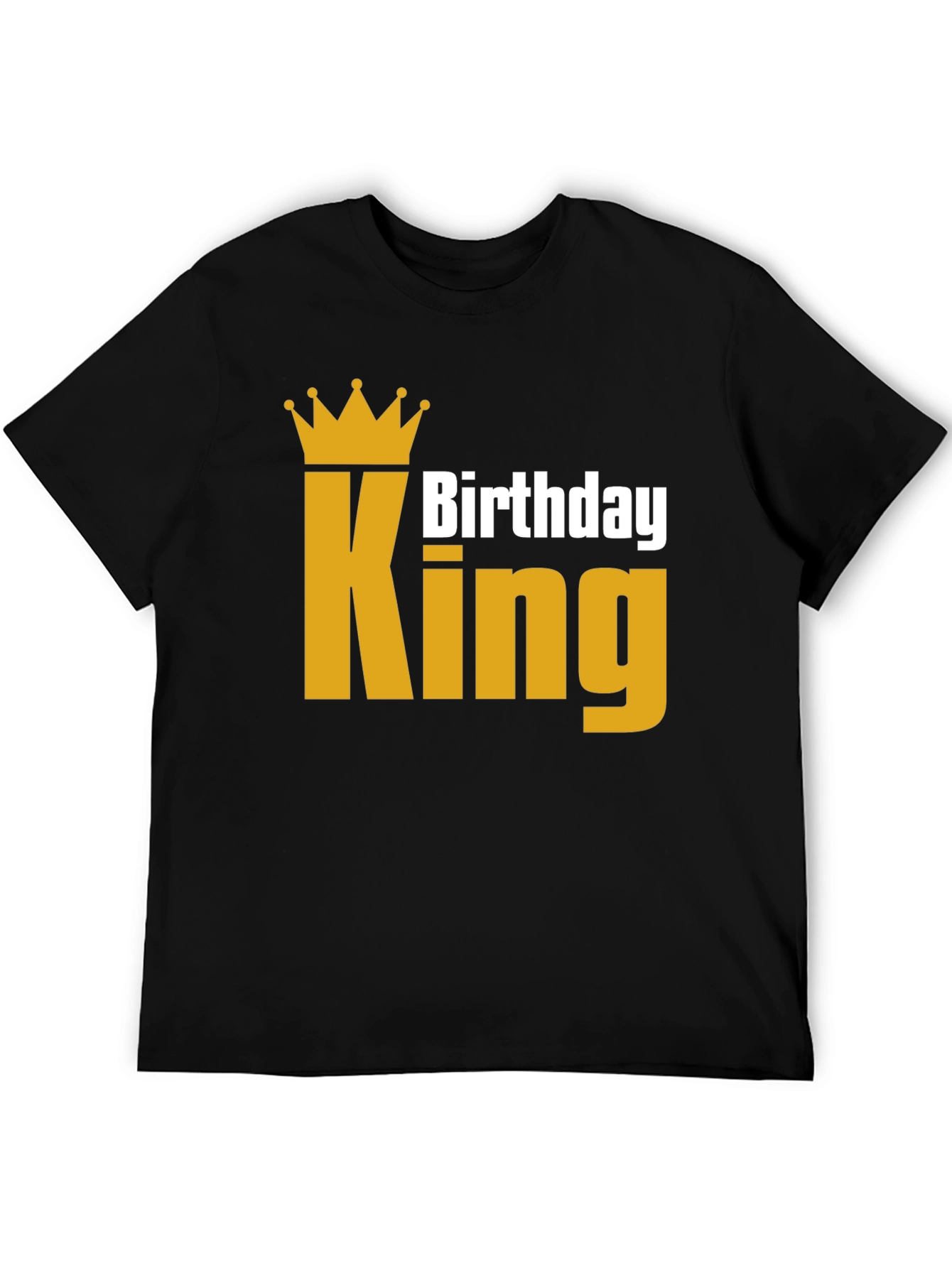 Birthday King T-Shirt - Golden Crown