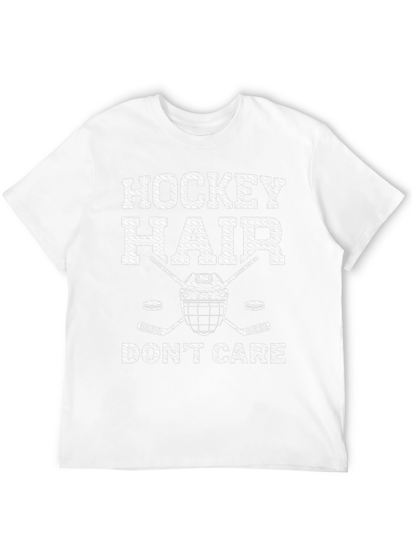 Hockey Hair Dont Care Black T-Shirt