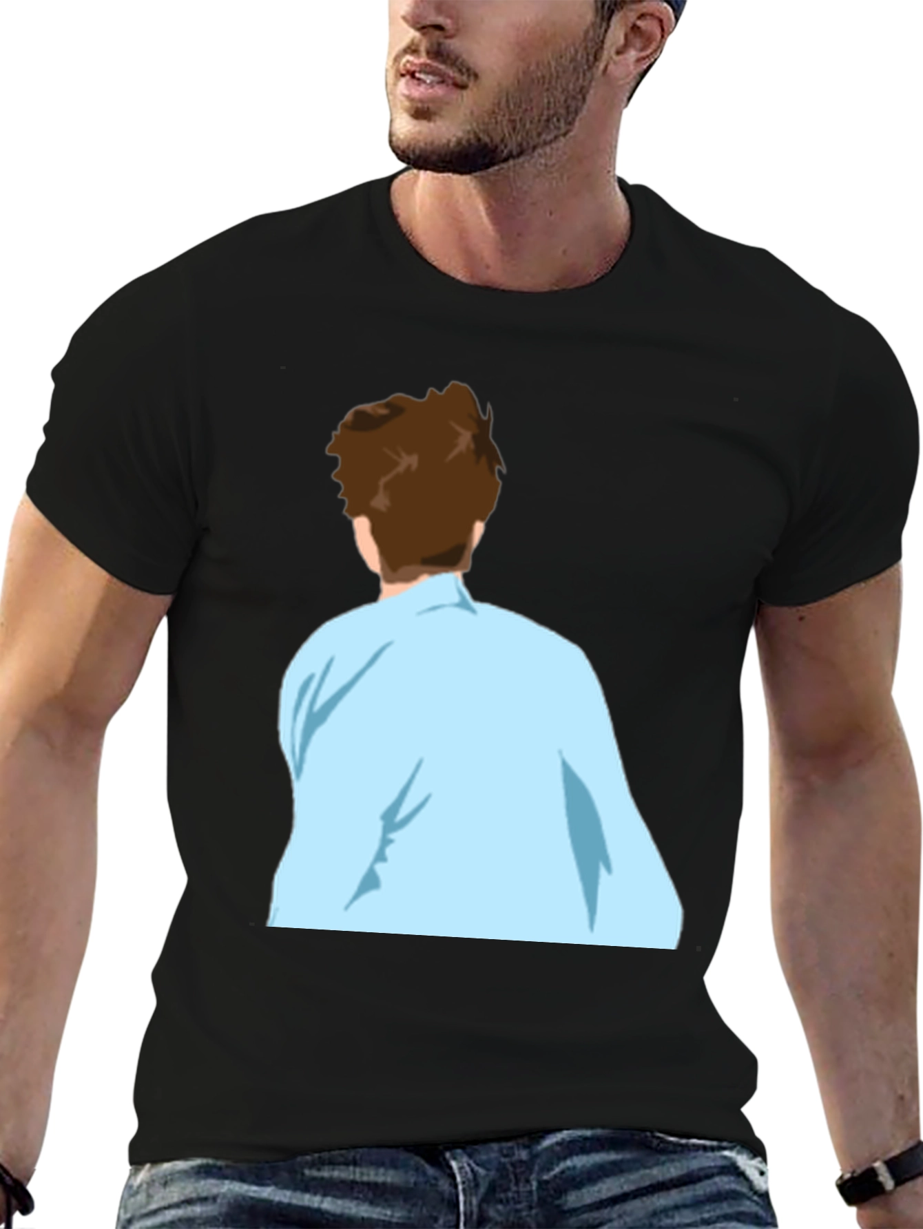 Cool Casual Black Graphic T-Shirt