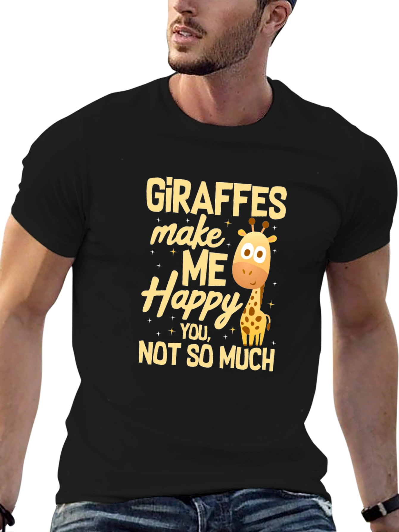 Giraffe Lover T-Shirt - Giraffes Make Me Happy Tee