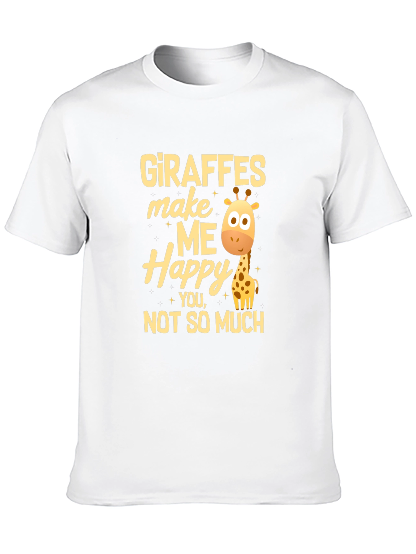 Giraffe Lover T-Shirt - Giraffes Make Me Happy Tee