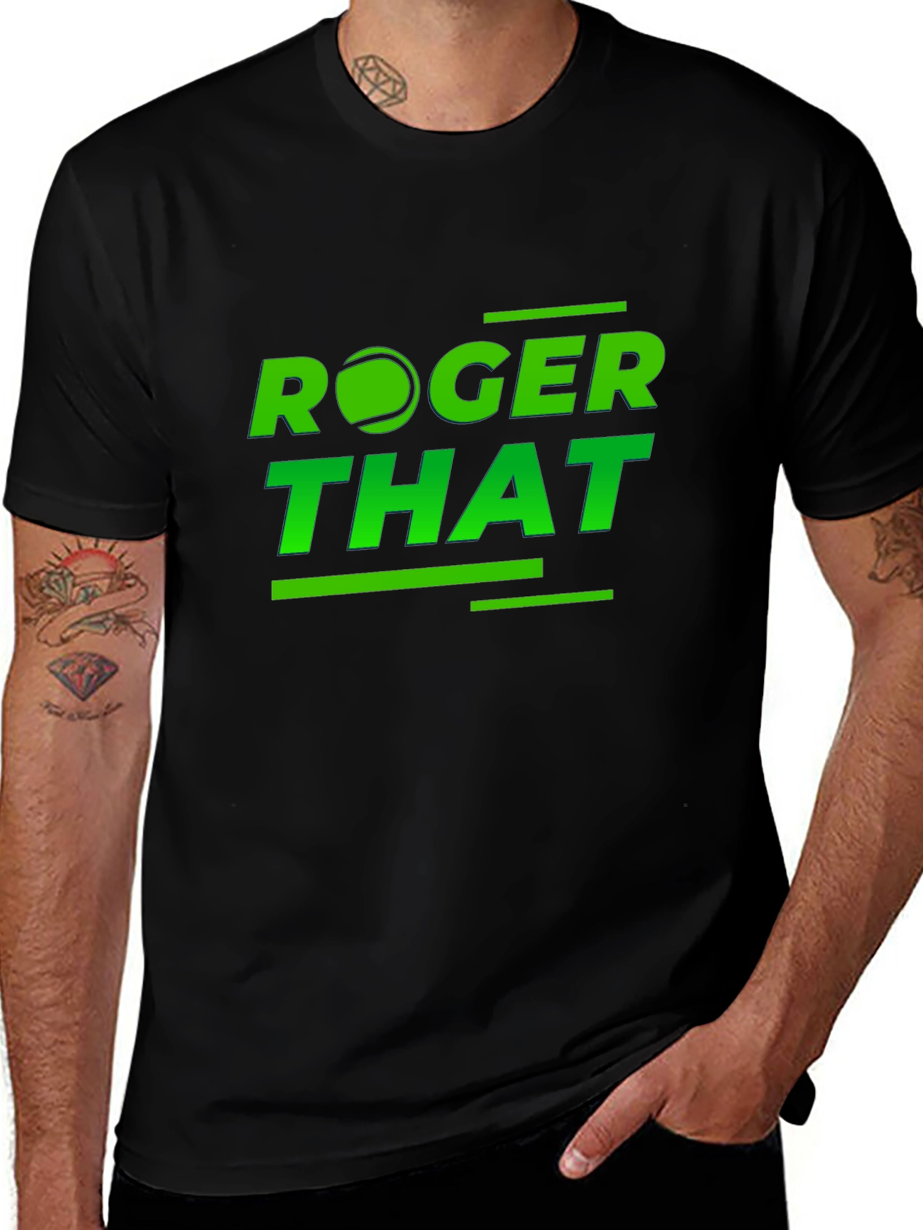 Roger That Tennis T-Shirt - Novelty Sports Tee