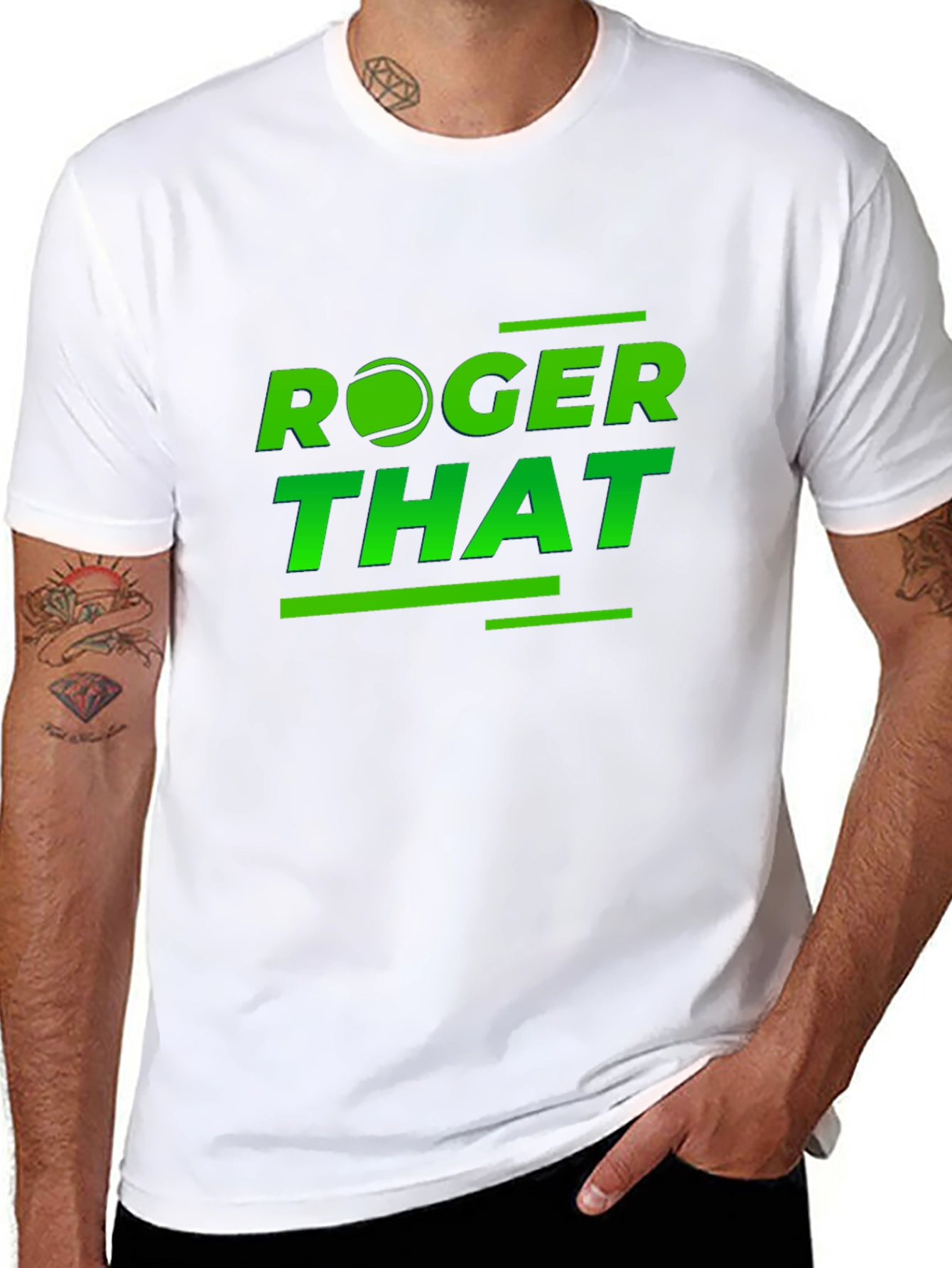 Roger That Tennis T-Shirt - Novelty Sports Tee