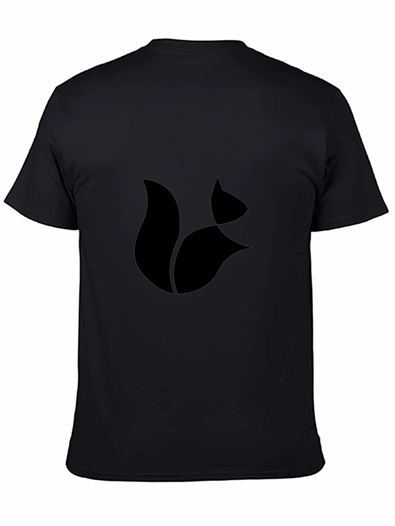 Modern Fox Graphic Tee - Sleek Black T-Shirt