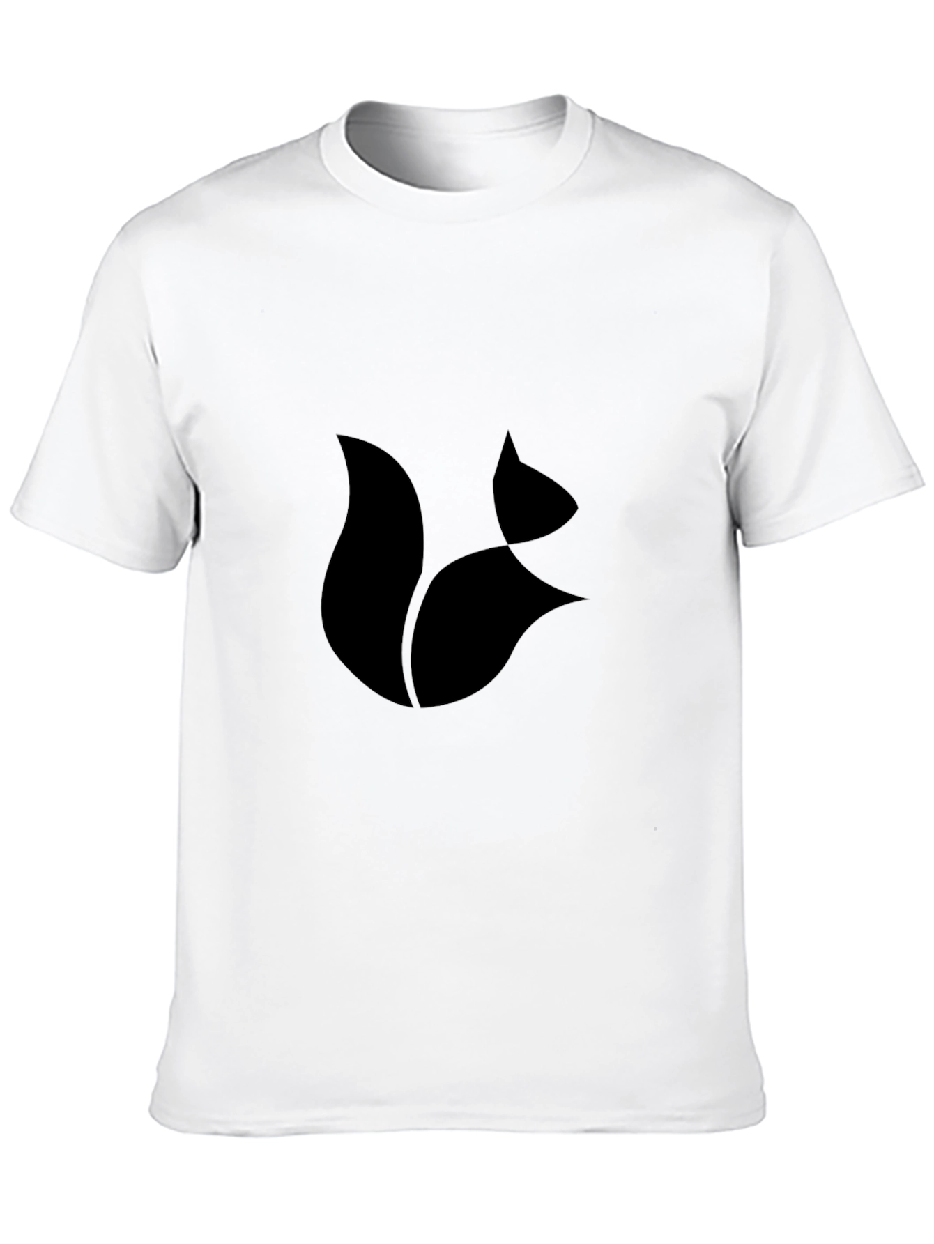 Modern Fox Graphic Tee - Sleek Black T-Shirt