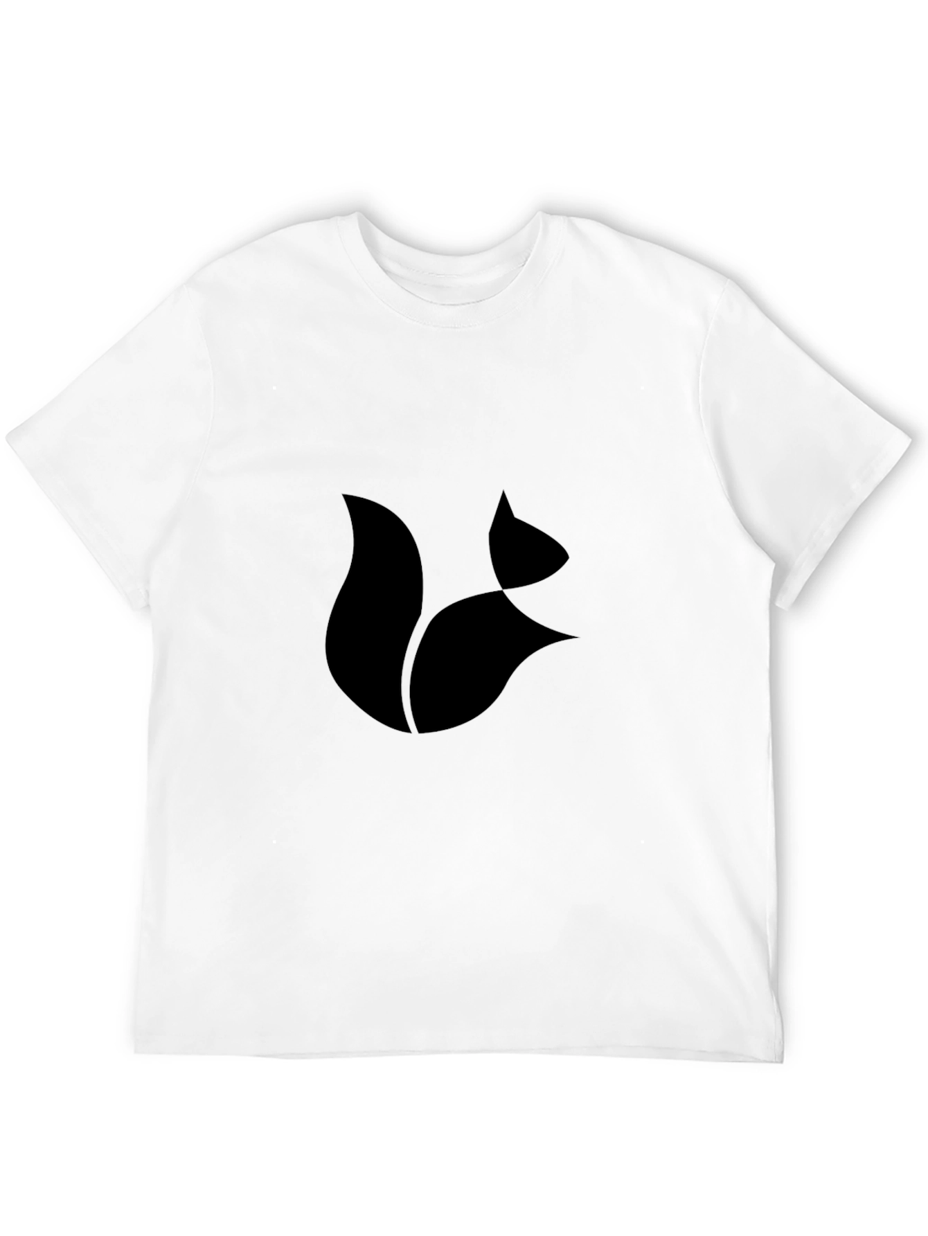 Modern Fox Graphic Tee - Sleek Black T-Shirt