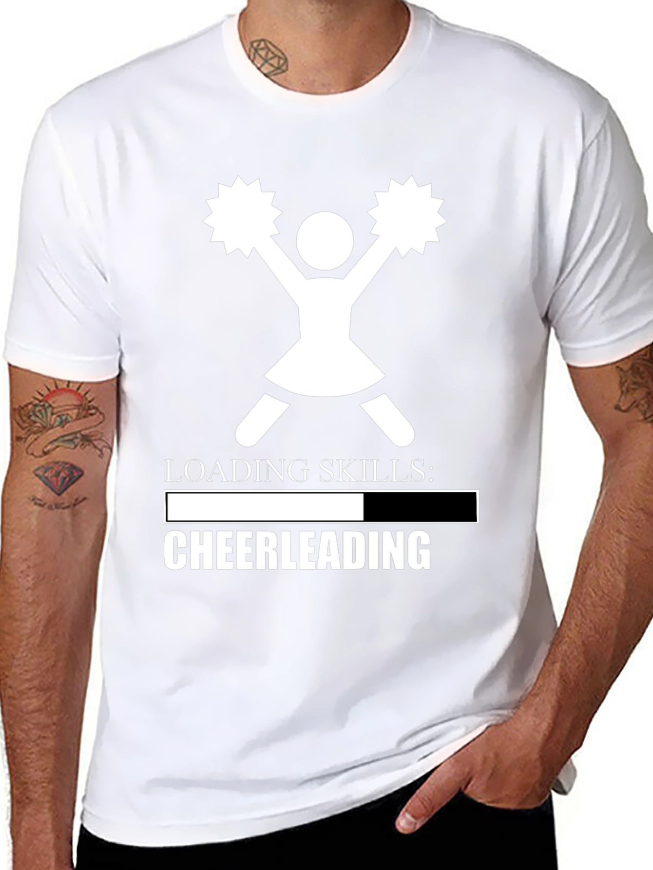 Cheerleading Skills Loading T-Shirt - Black