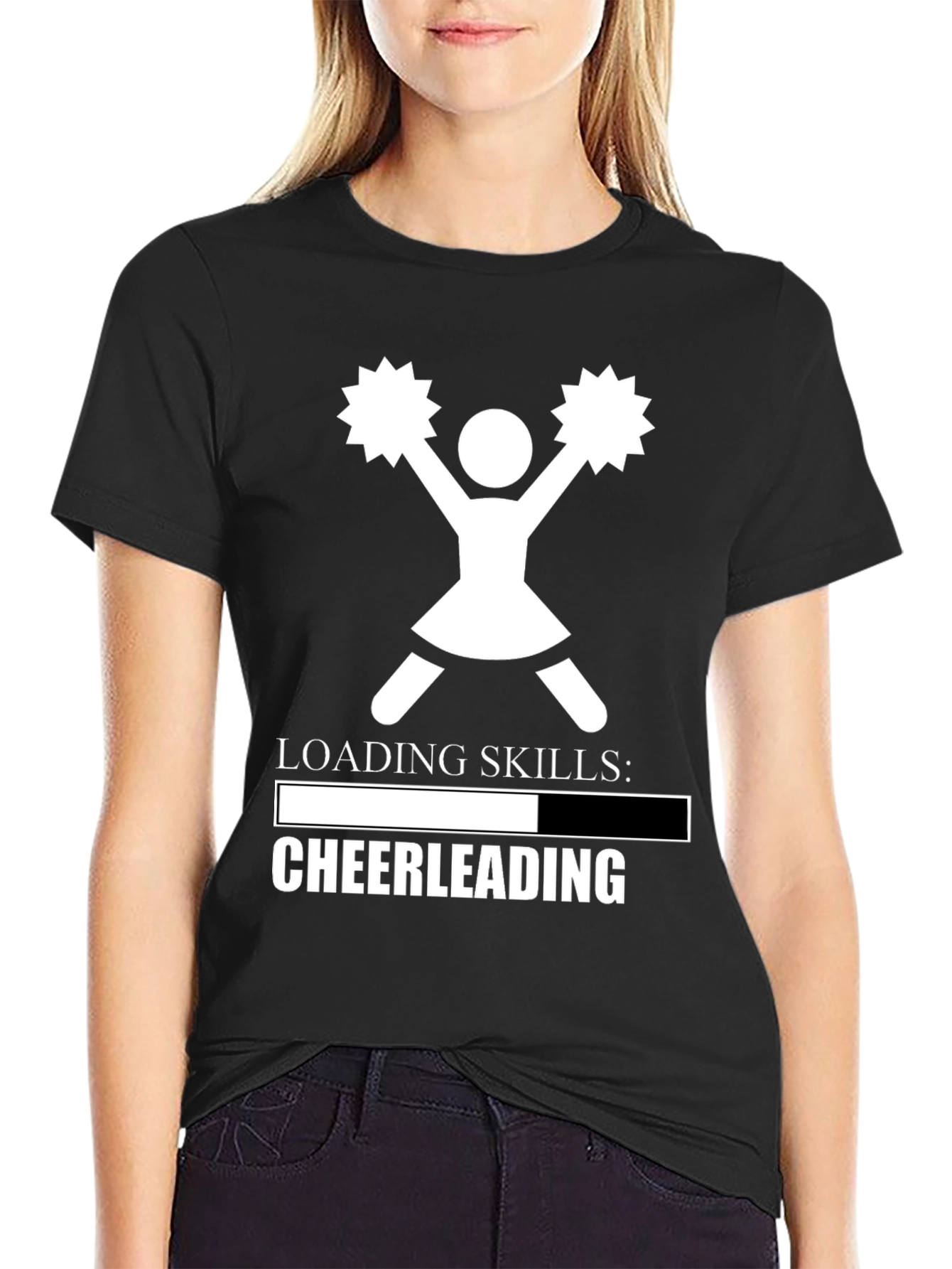 Cheerleading Skills Loading T-Shirt - Black