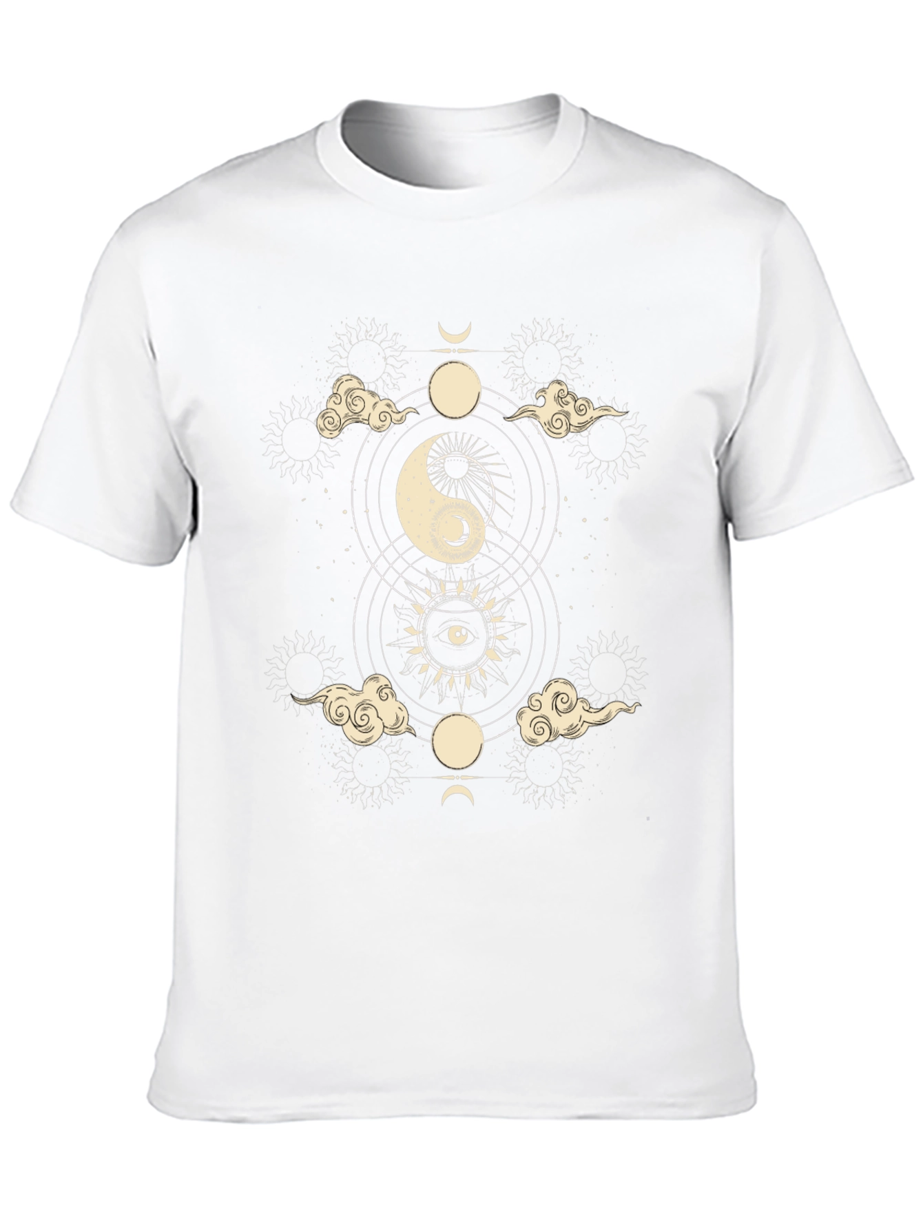 Yin Yang Celestial Graphic Tee - Black