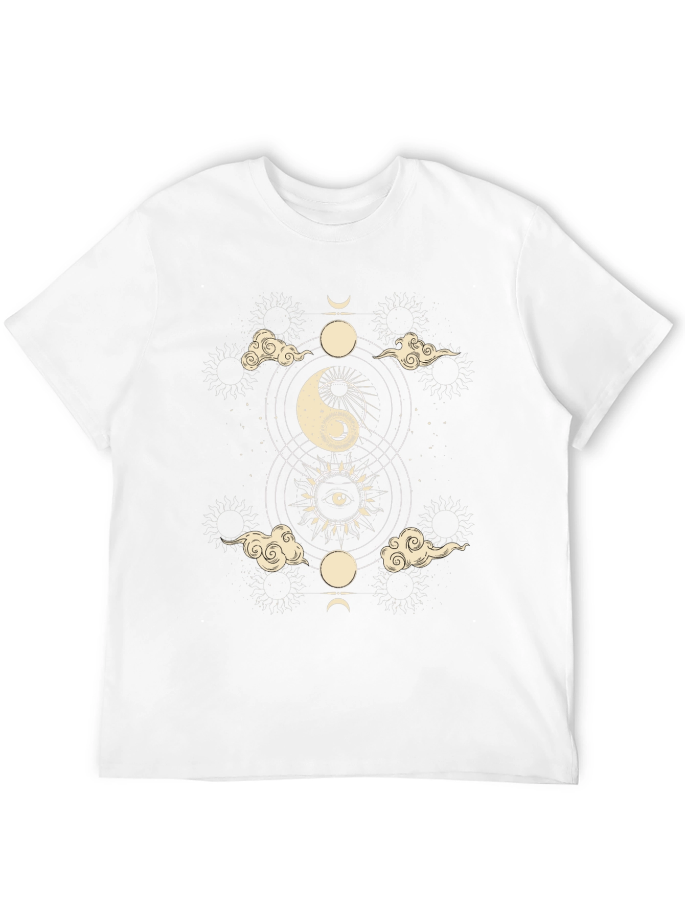 Yin Yang Celestial Graphic Tee - Black