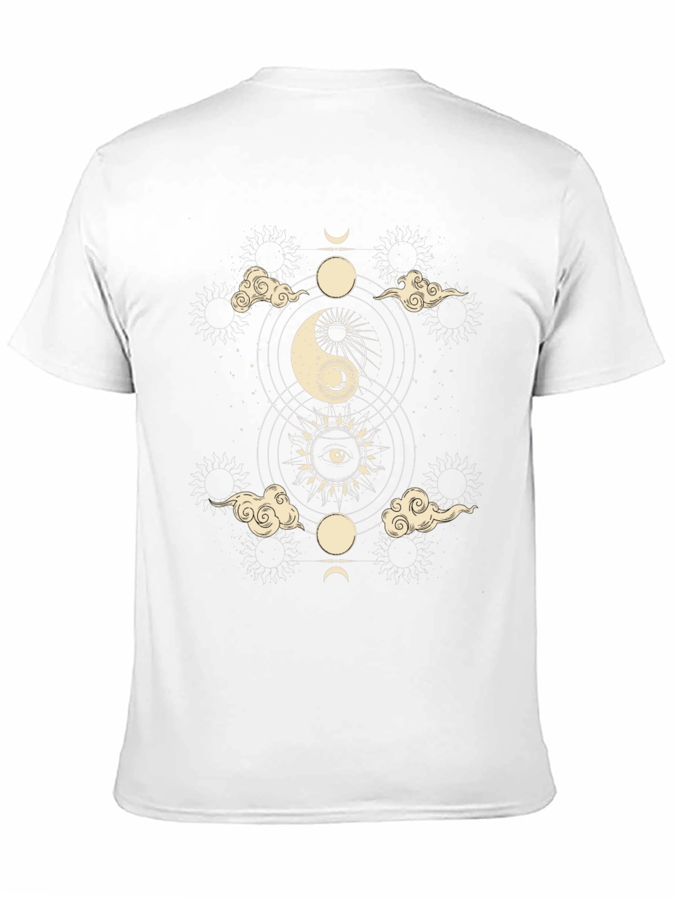 Yin Yang Celestial Graphic Tee - Black