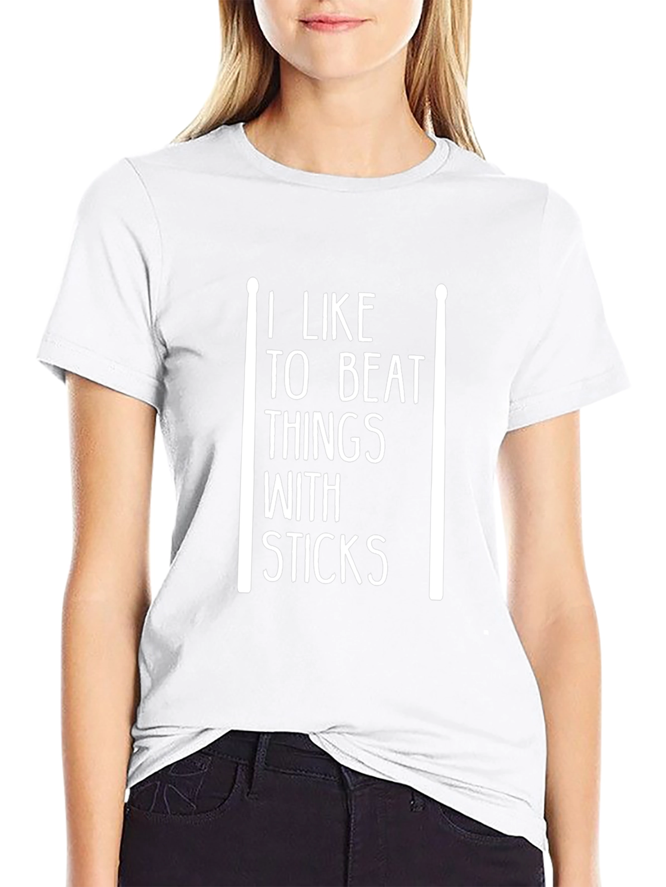 I Like to Beat Things With Sticks Graphic Tee