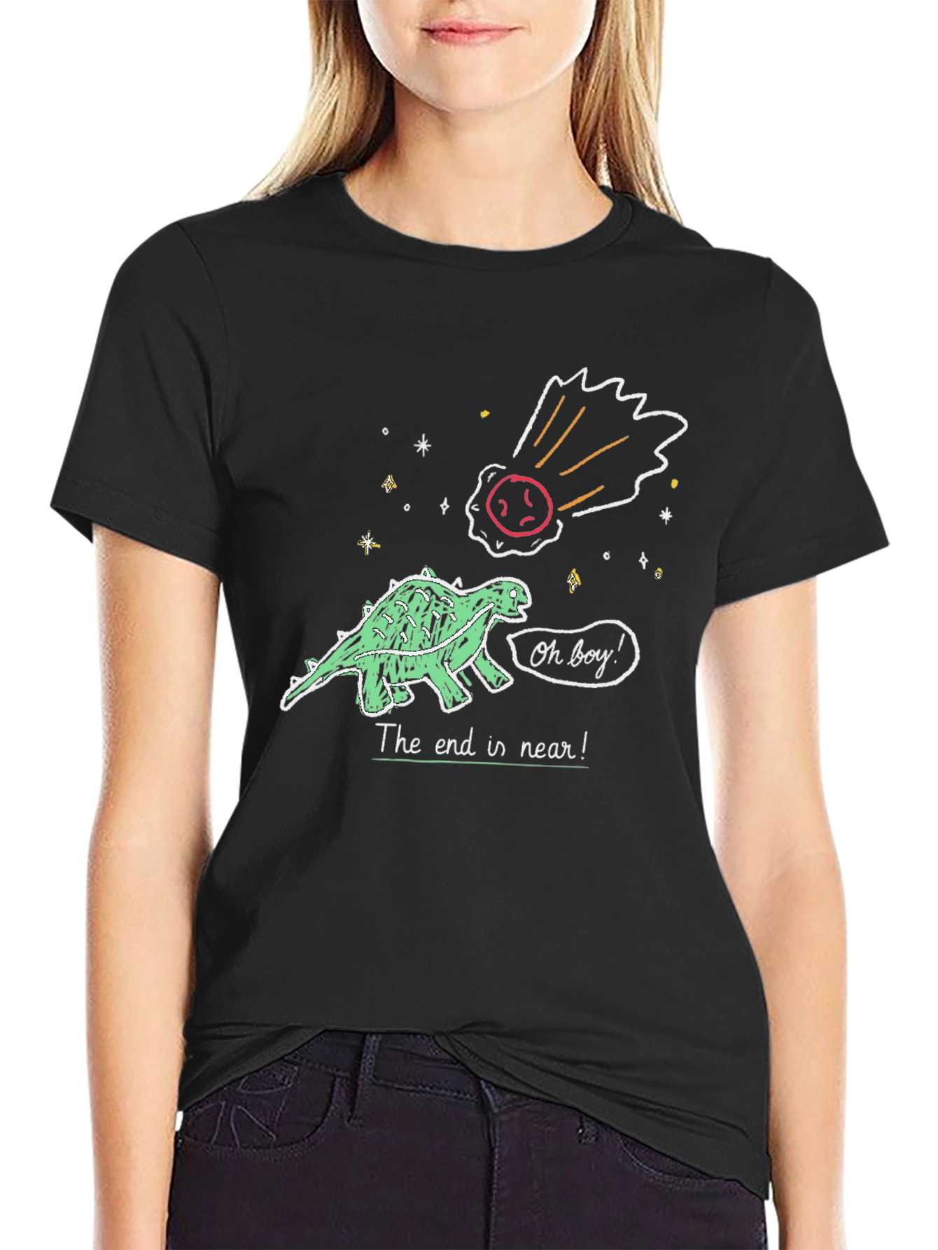 Dinosaur The End is Near! Graphic T-Shirt