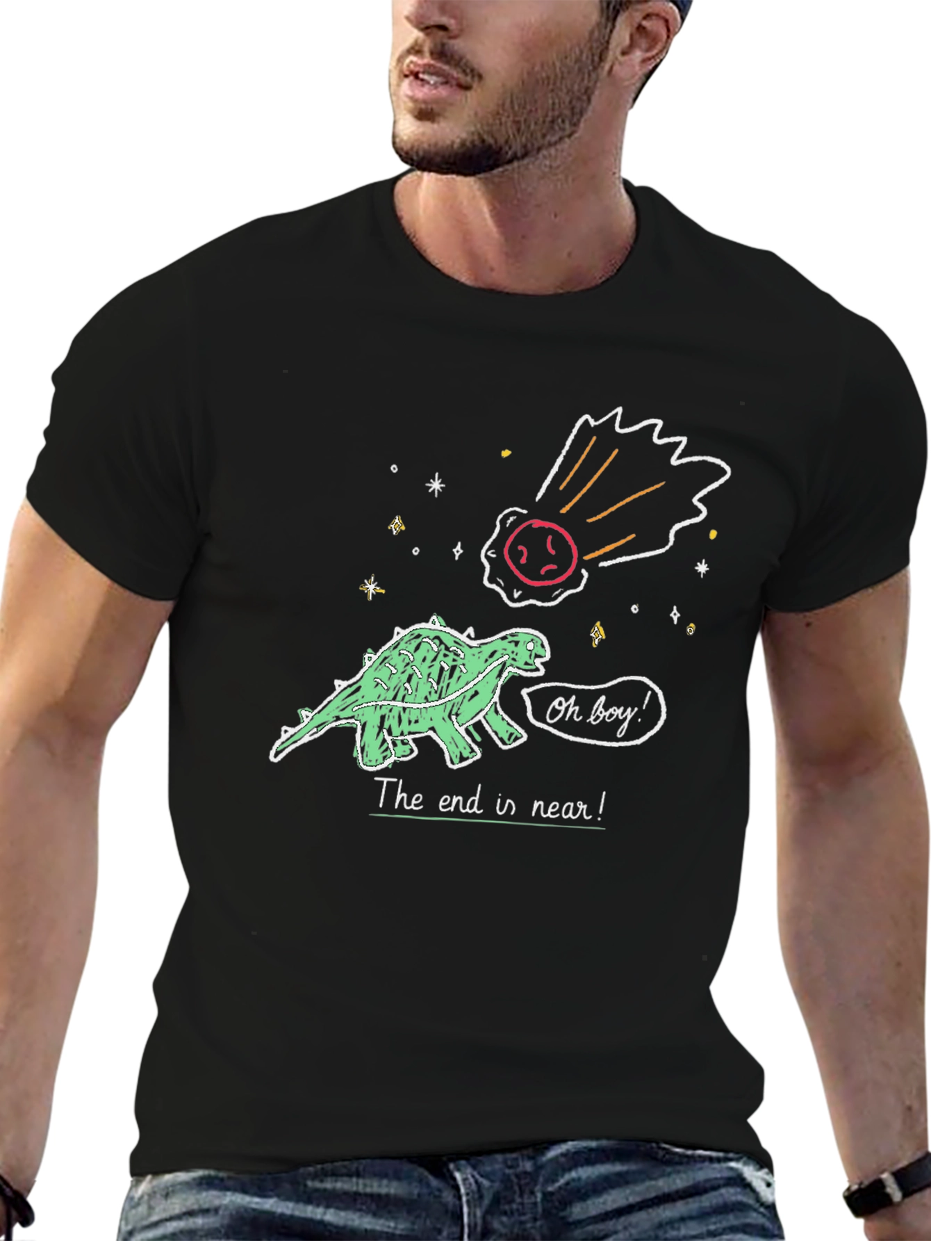Dinosaur The End is Near! Graphic T-Shirt