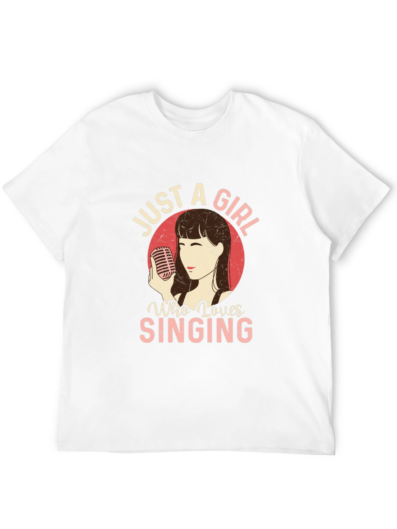 Just a Girl Who Loves Singing Black T-Shirt