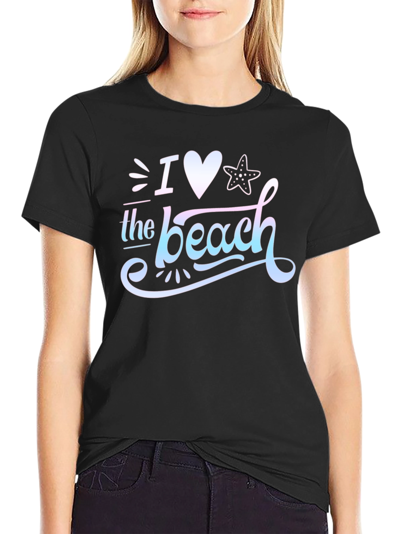 I Love the Beach Graphic T-Shirt