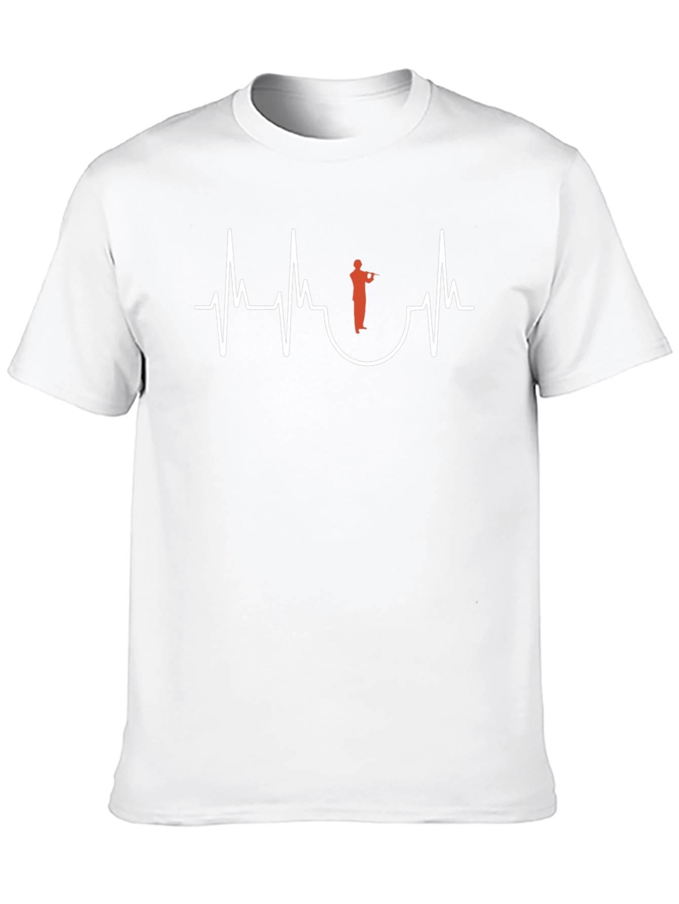 Flute Heartbeat Black T-Shirt