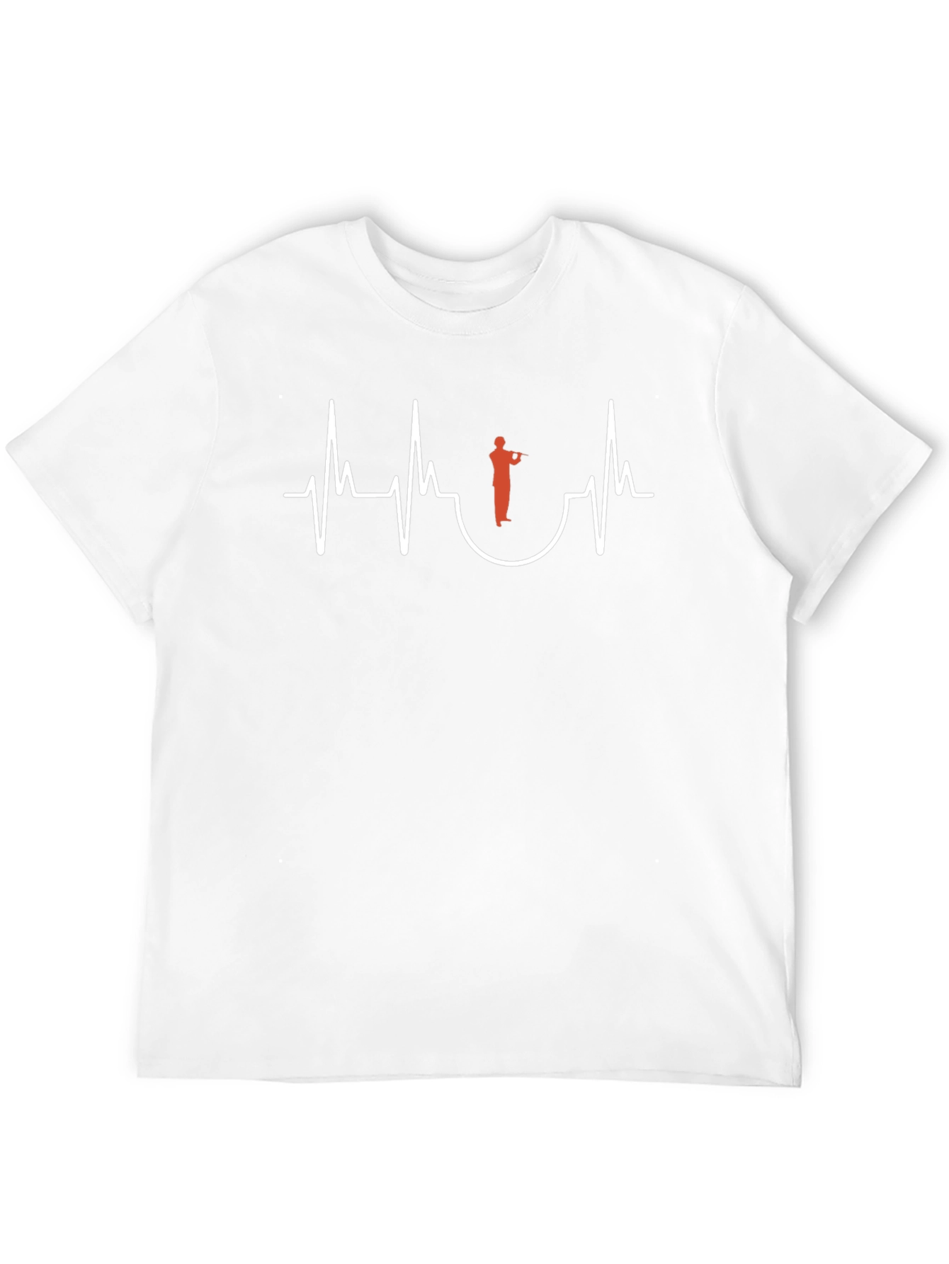 Flute Heartbeat Black T-Shirt