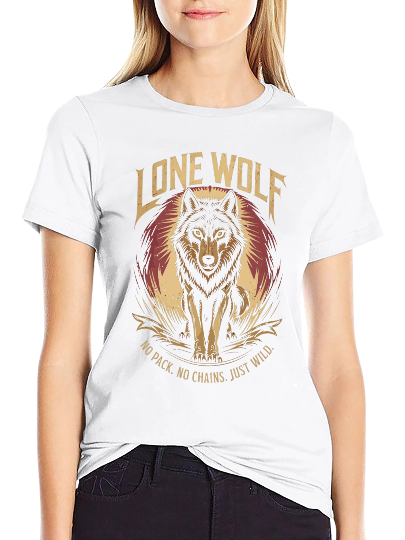 Lone Wolf Graphic Tee - No Pack No Chains