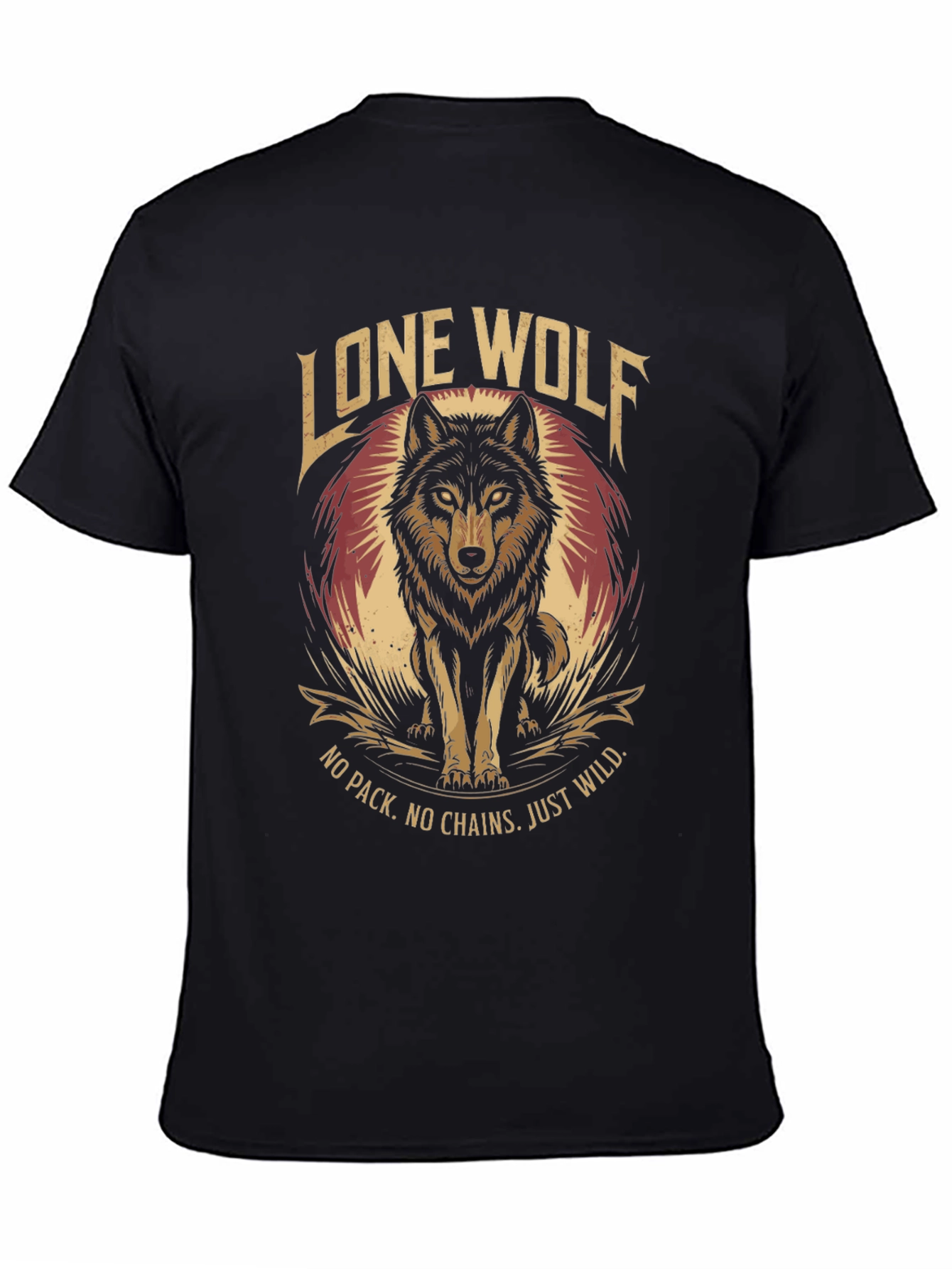 Lone Wolf Graphic Tee - No Pack No Chains