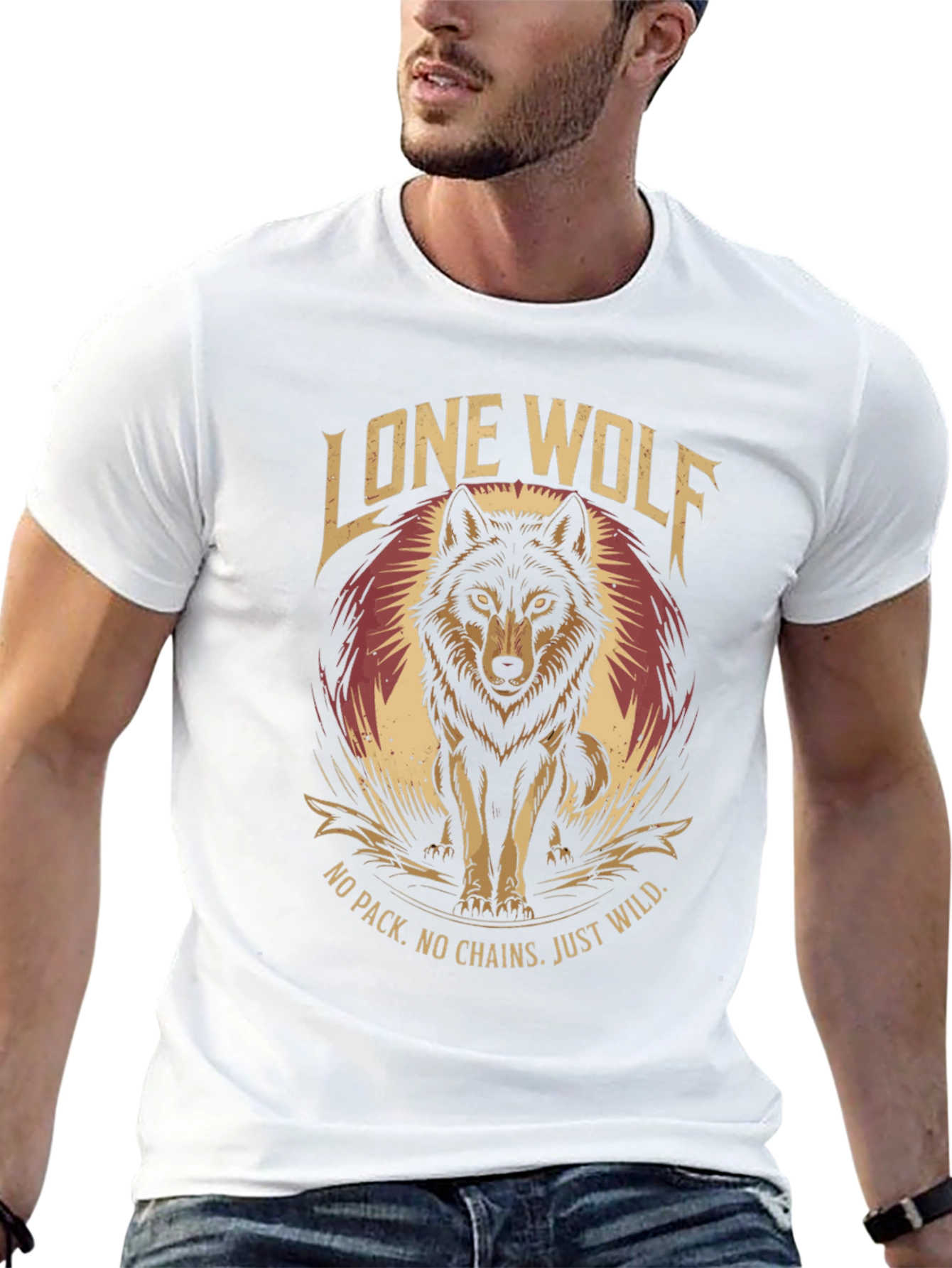 Lone Wolf Graphic Tee - No Pack No Chains