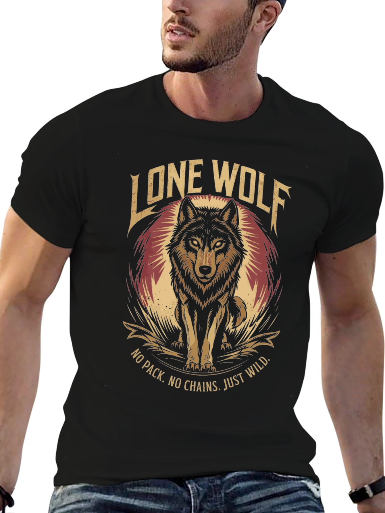 Lone Wolf Graphic Tee - No Pack No Chains