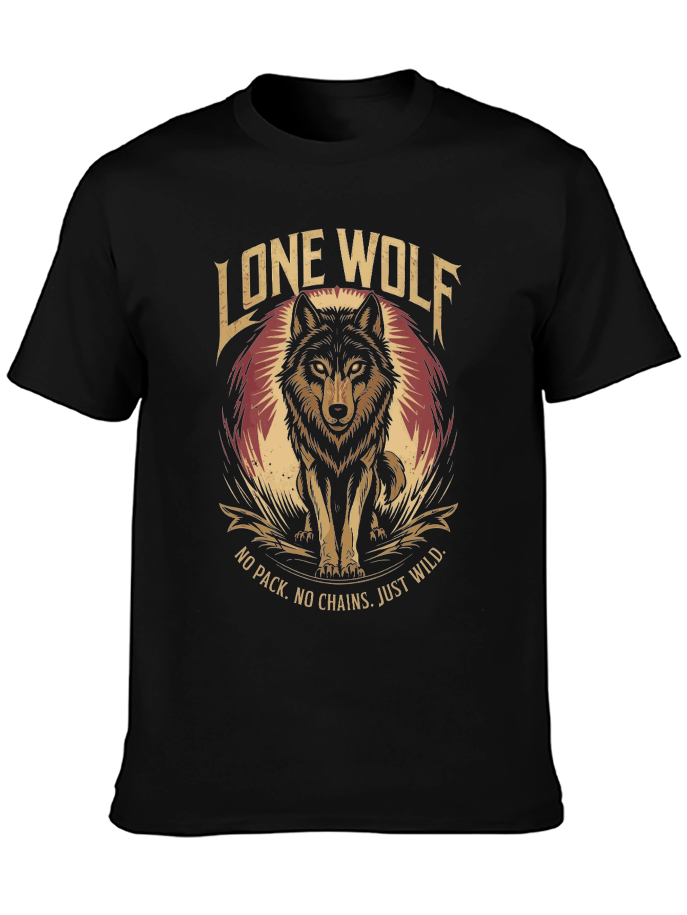 Lone Wolf Graphic Tee - No Pack No Chains