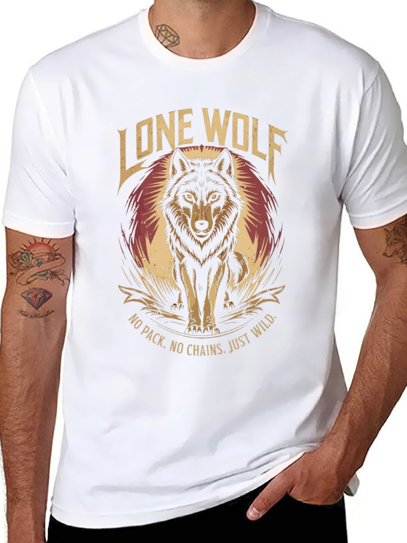 Lone Wolf Graphic Tee - No Pack No Chains
