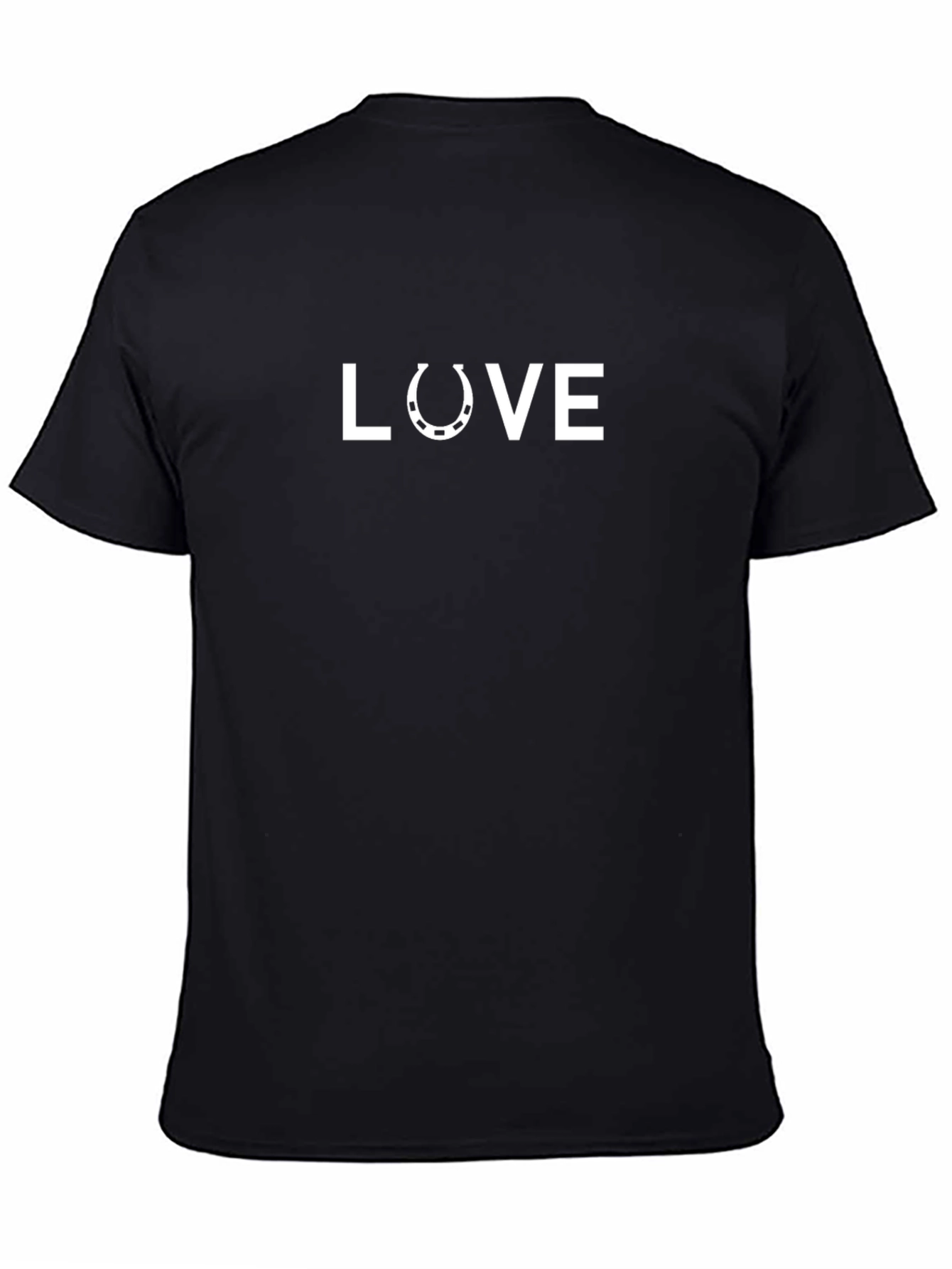 Love Horseshoe Graphic Tee - Unisex Black T-Shirt