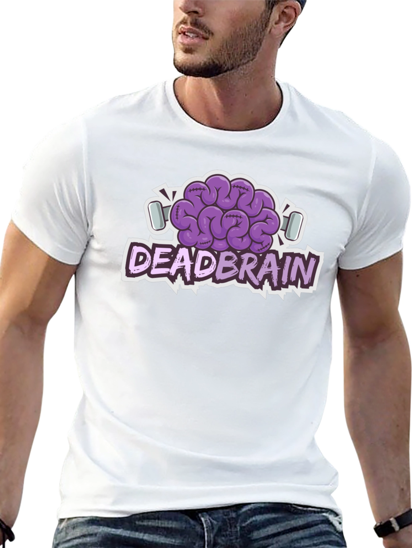 Dead Brain Graphic Tee - Unique Zombie Style Shirt