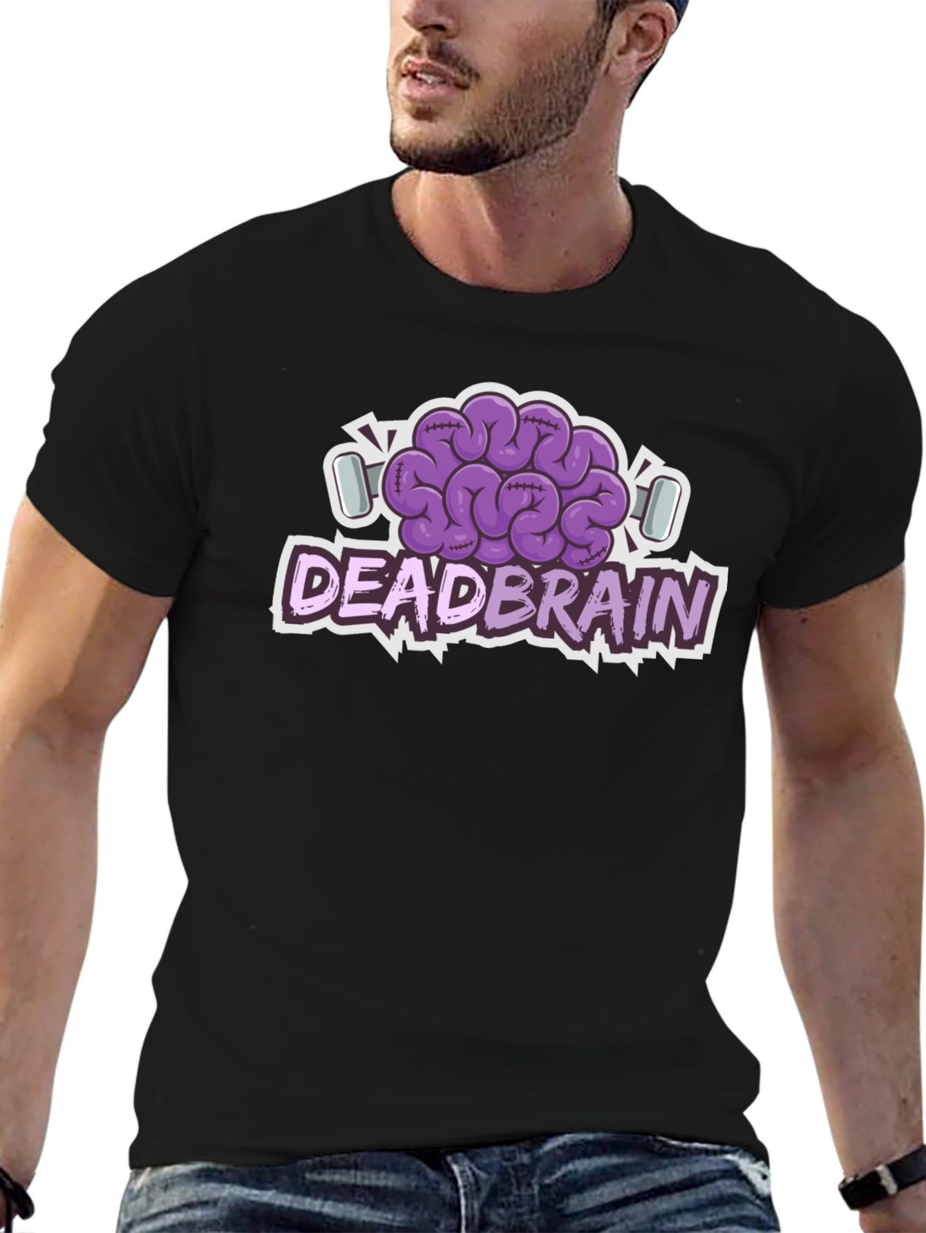 Dead Brain Graphic Tee - Unique Zombie Style Shirt