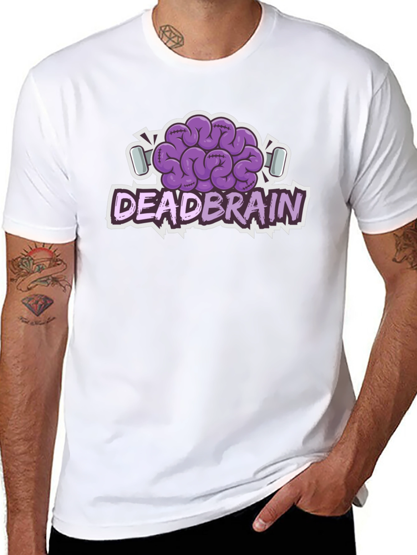 Dead Brain Graphic Tee - Unique Zombie Style Shirt