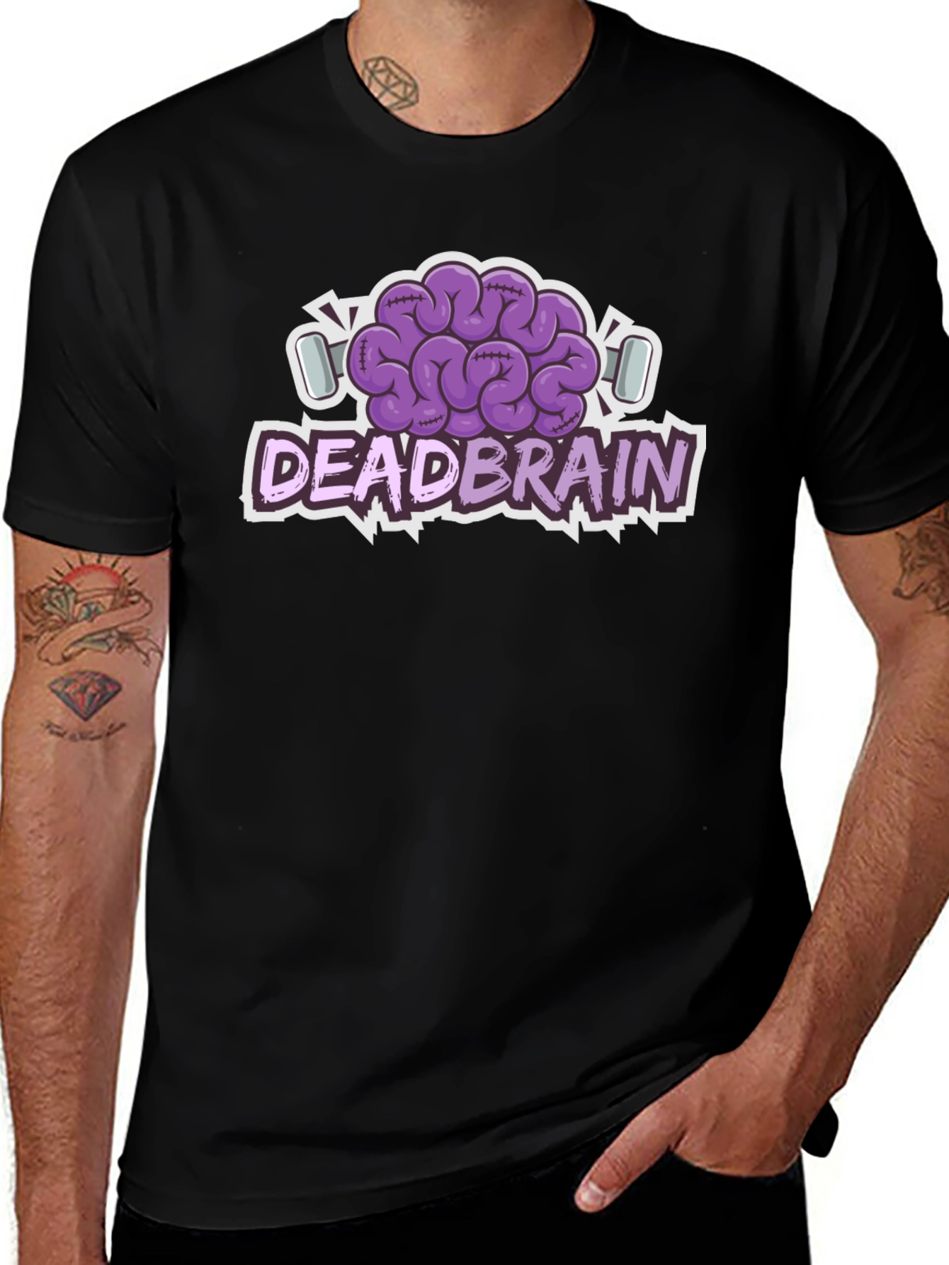 Dead Brain Graphic Tee - Unique Zombie Style Shirt
