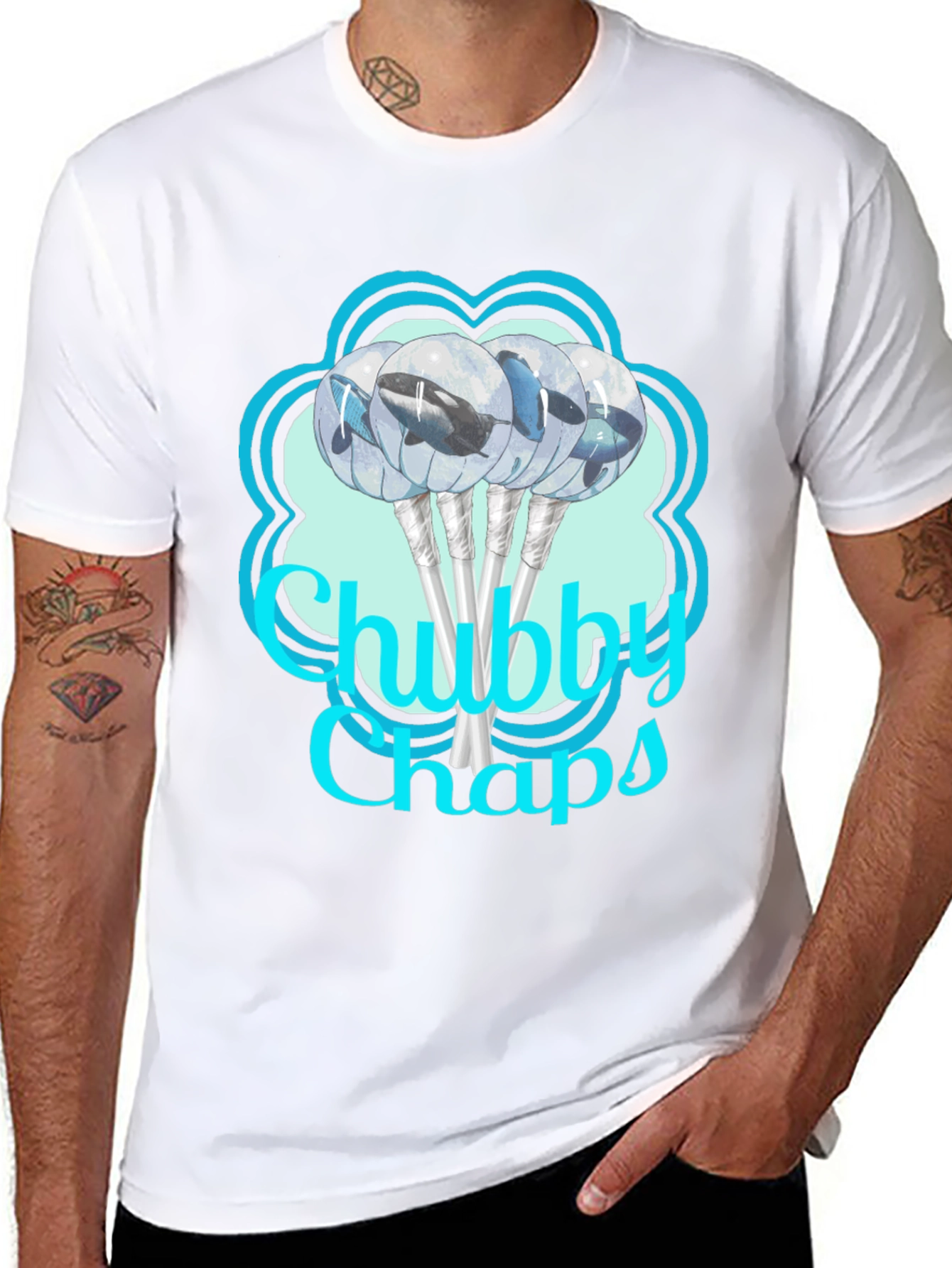 Chubby Chaps Whale Lollipop Graphic Tee