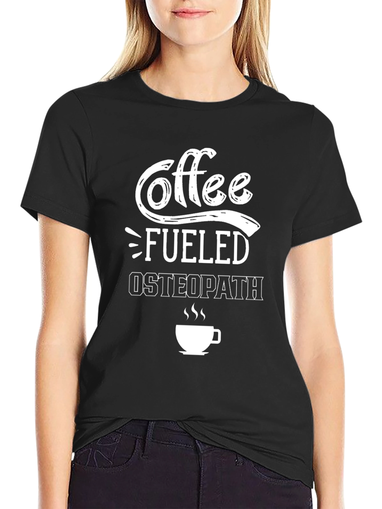 Coffee Fueled Osteopath T-Shirt - Black