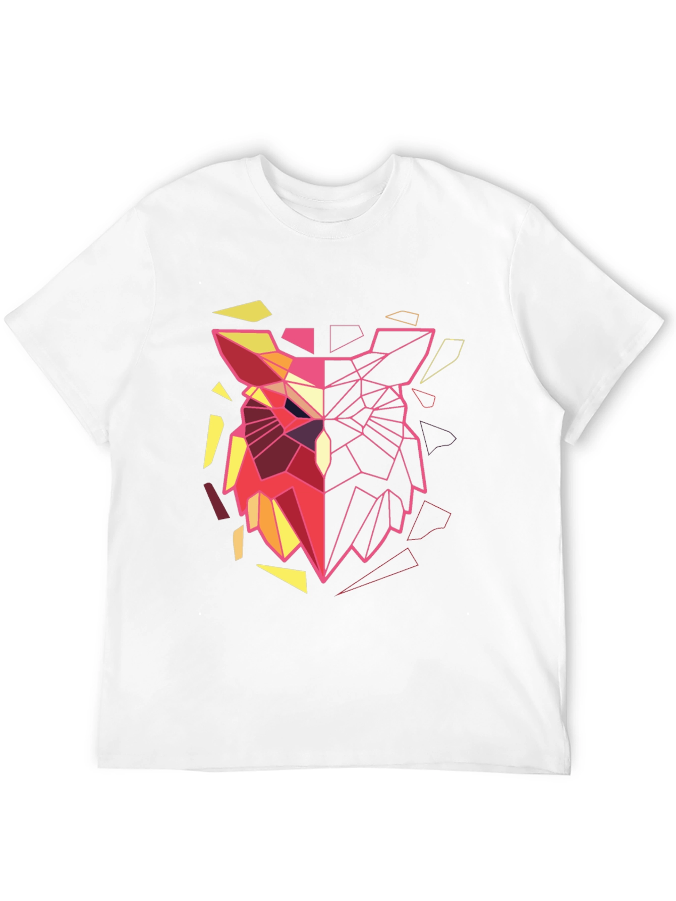 Geometric Owl Graphic Tee - Modern Art Shirt
