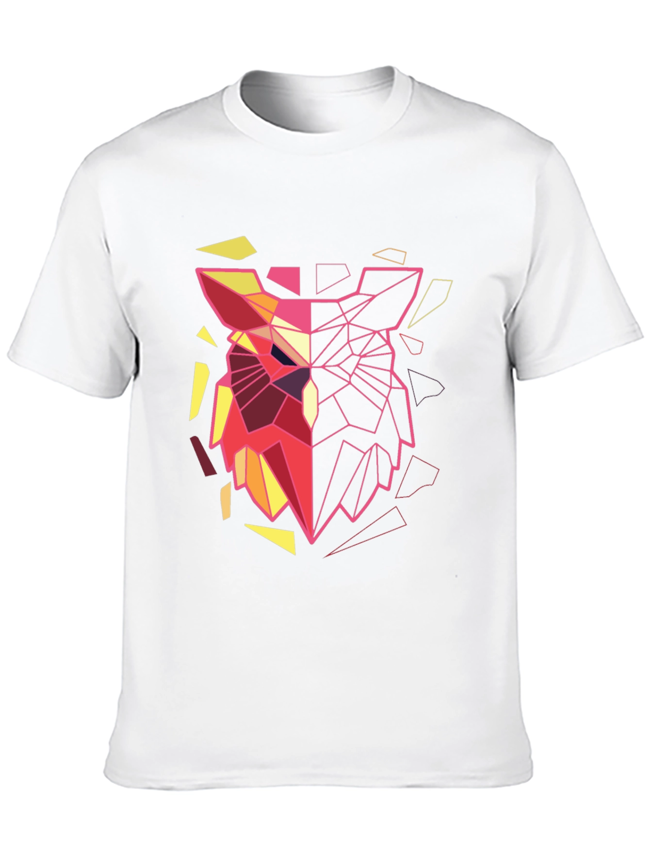 Geometric Owl Graphic Tee - Modern Art Shirt