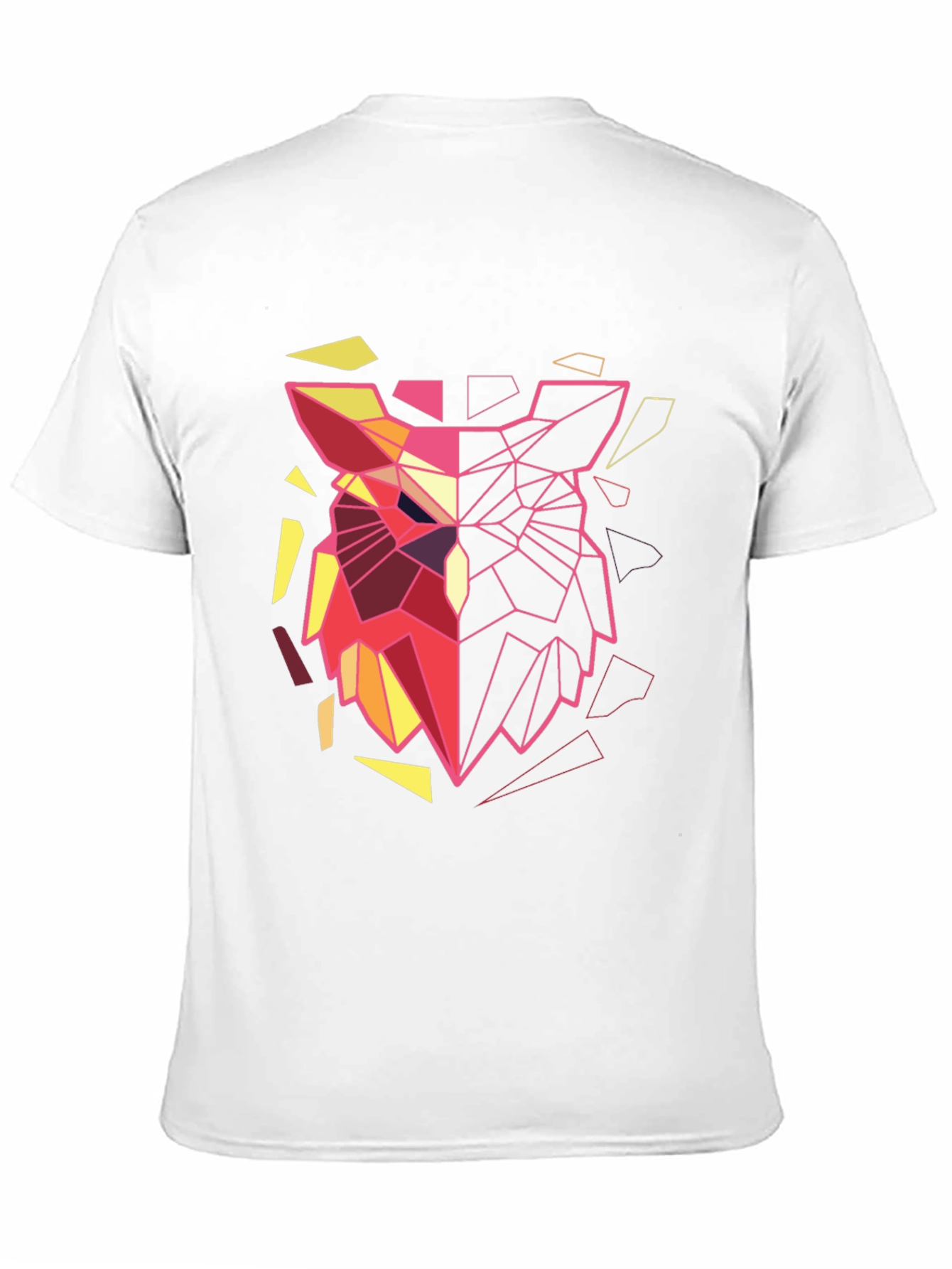 Geometric Owl Graphic Tee - Modern Art Shirt